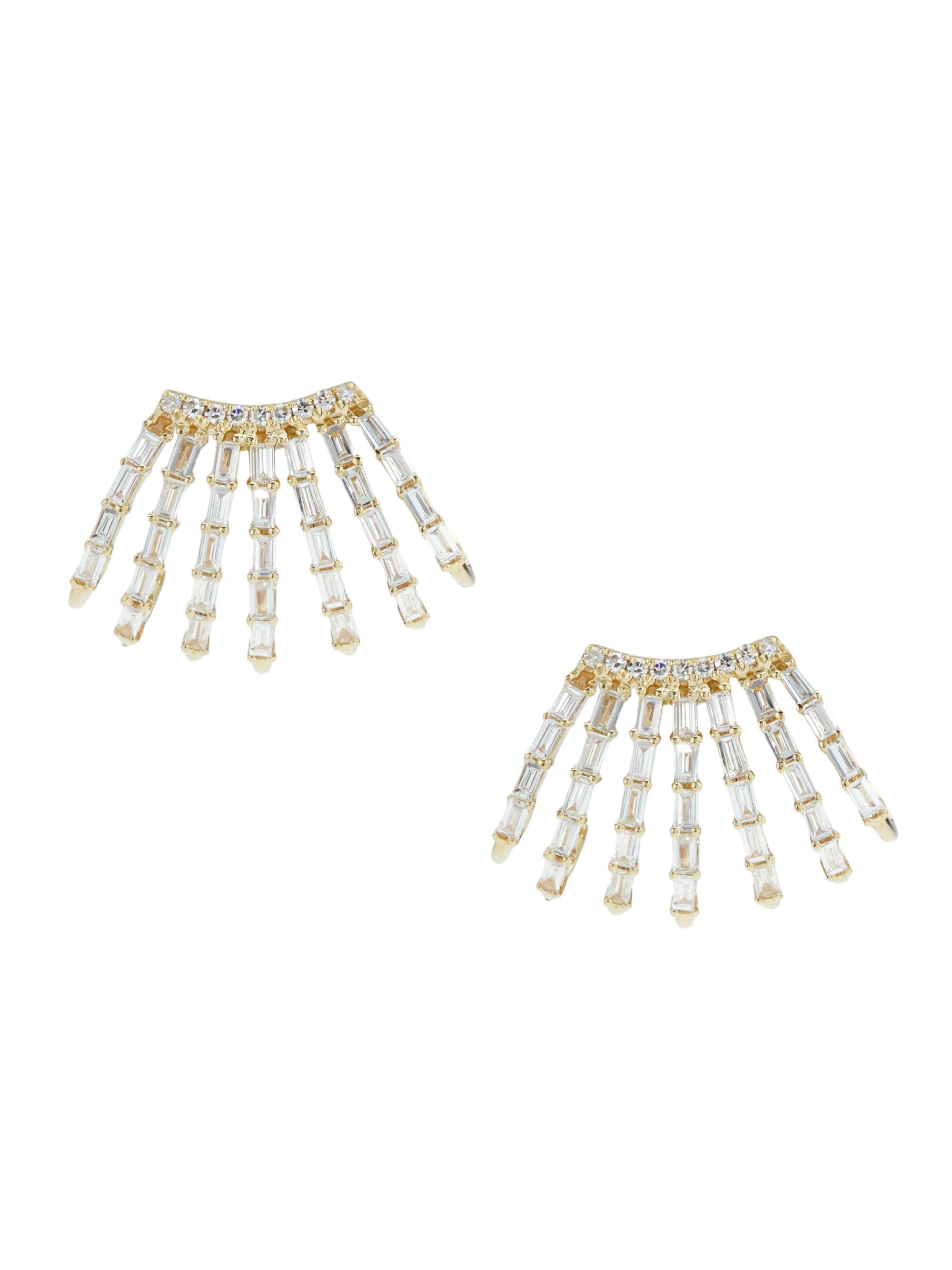 Saks Fifth Avenue Collection Women's 14K Yellow Gold & 1.06 TCW Diamond Wrap Earrings - Gold