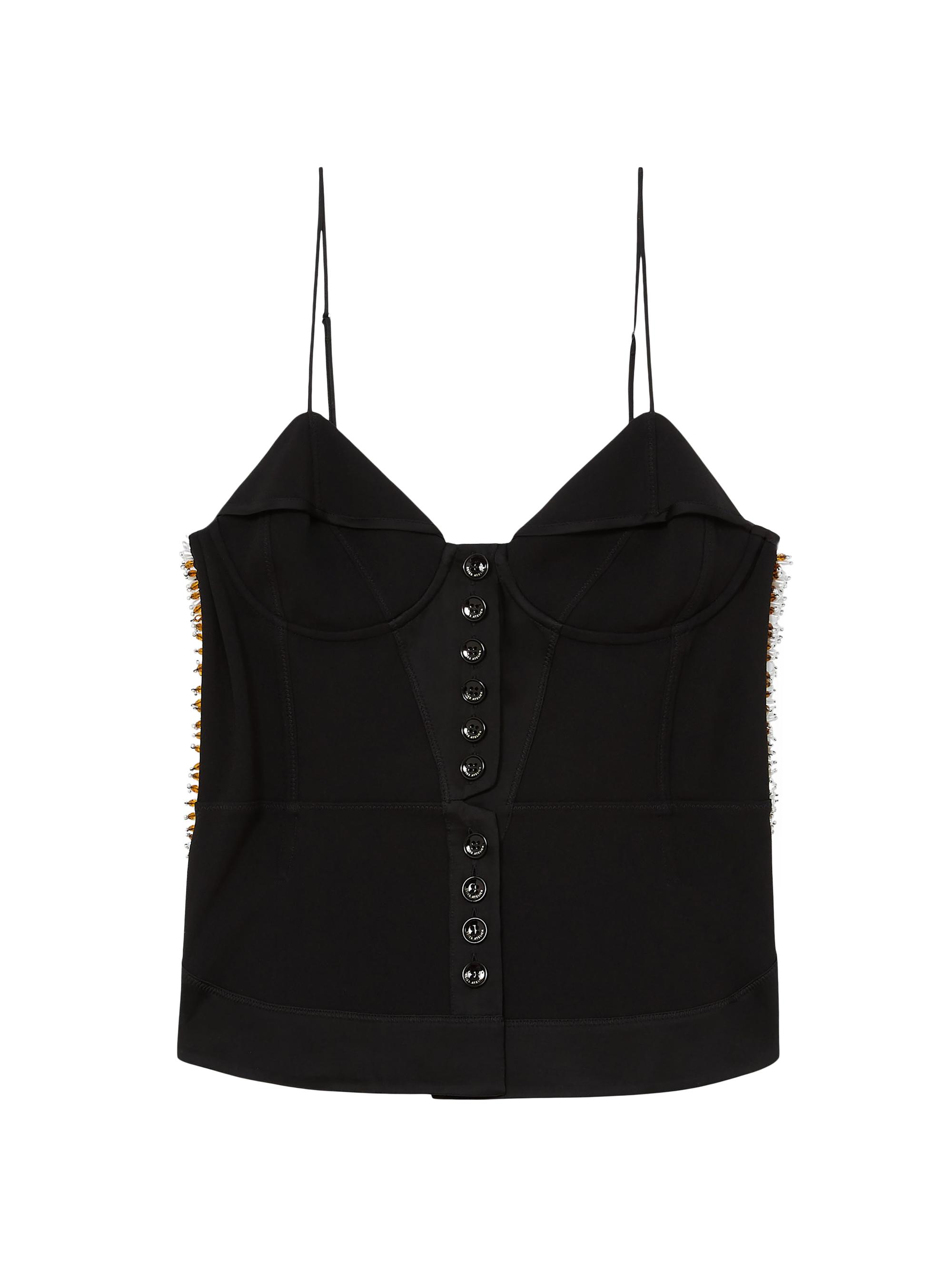 Reiss Atelier Women's Preston Embellished Corset Top - Black