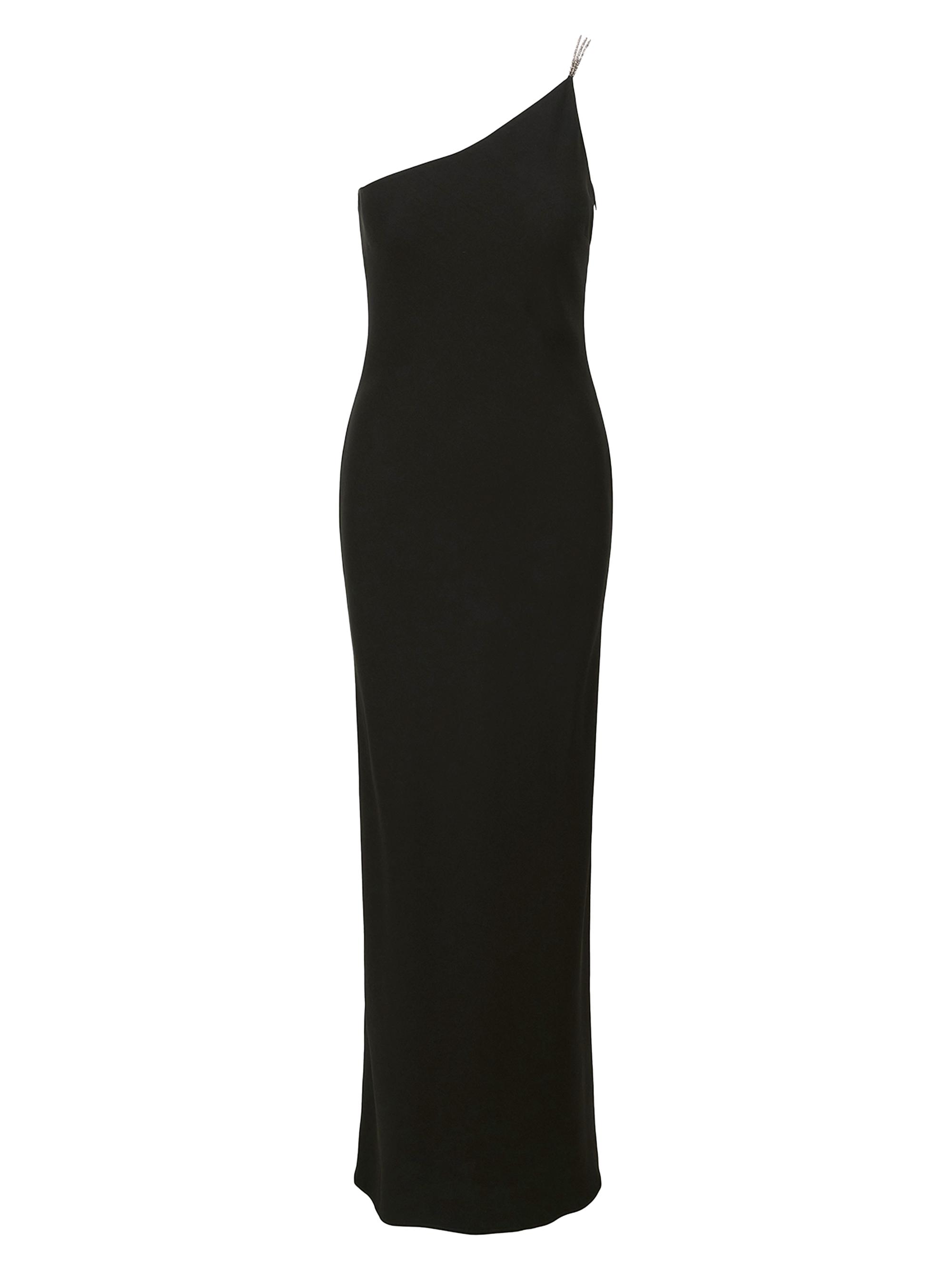 Staud Women's Elodie Asymmetric One-Shoulder Maxi Dress - Black