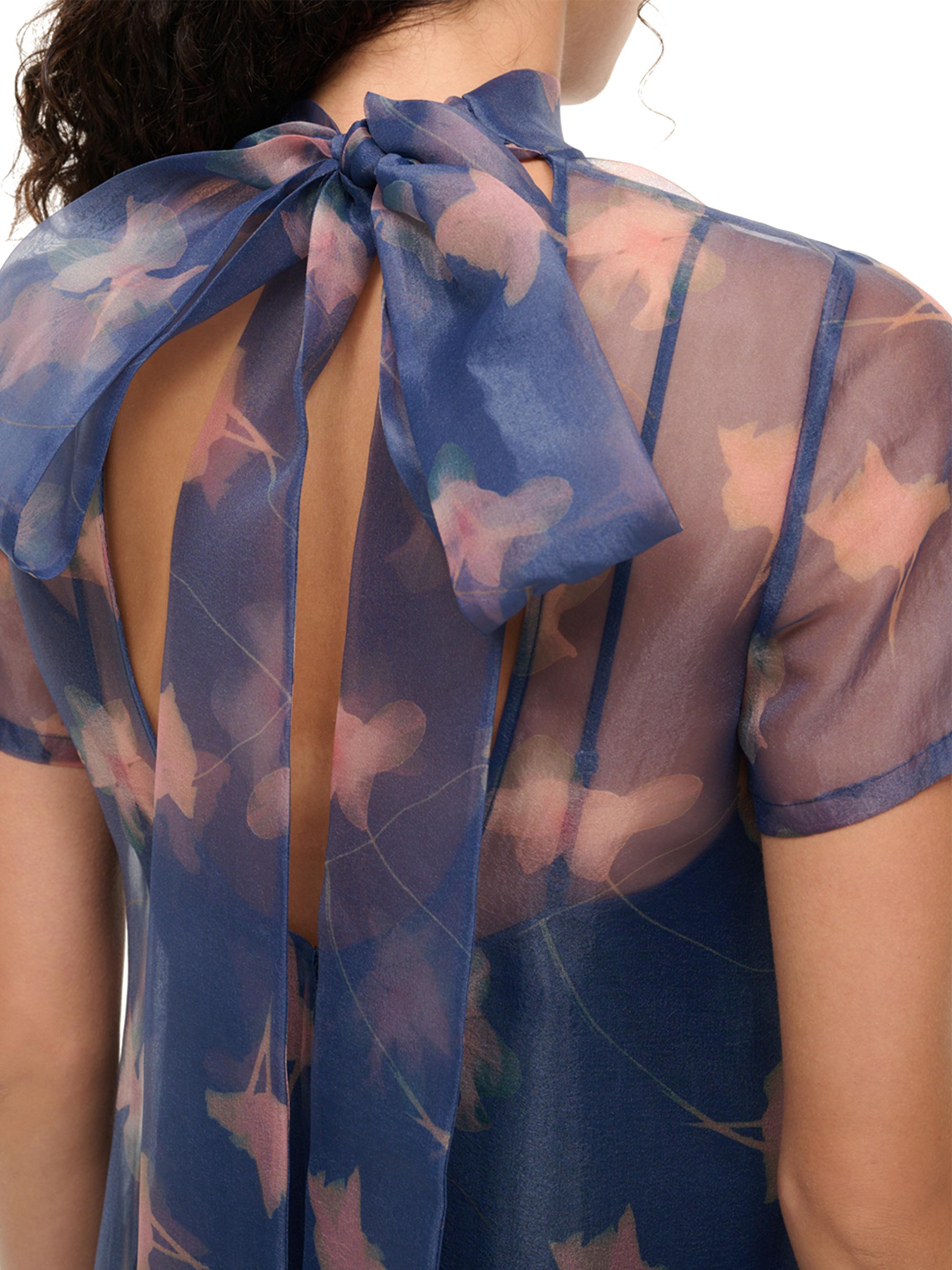 Staud Calluna Ruffled Sheer Floral Organza Gown | Saks Fifth Avenue