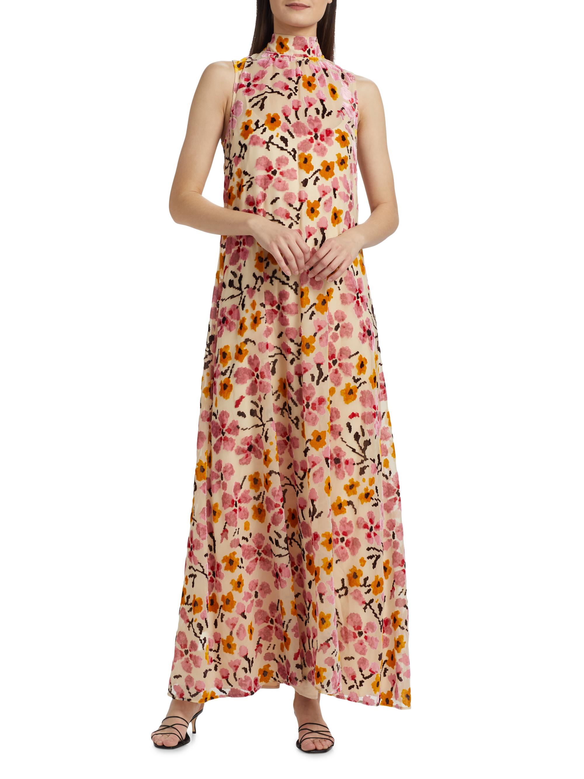 Staud Albee Floral A-Line Sleeveless Maxi Dress | Saks Fifth Avenue