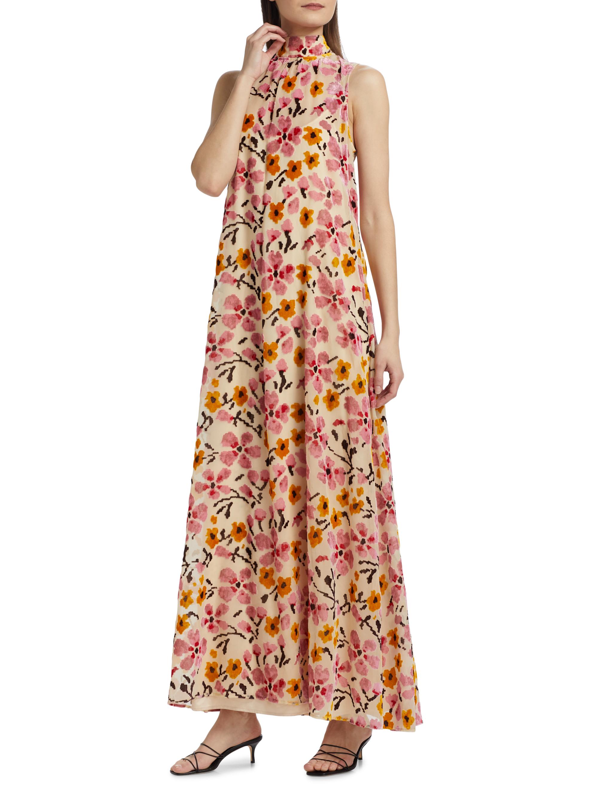 Staud Albee Floral A-Line Sleeveless Maxi Dress | Saks Fifth Avenue