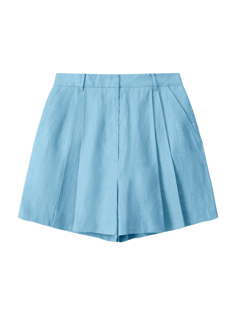 Staud Women's Cruz Linen Shorts In Blue