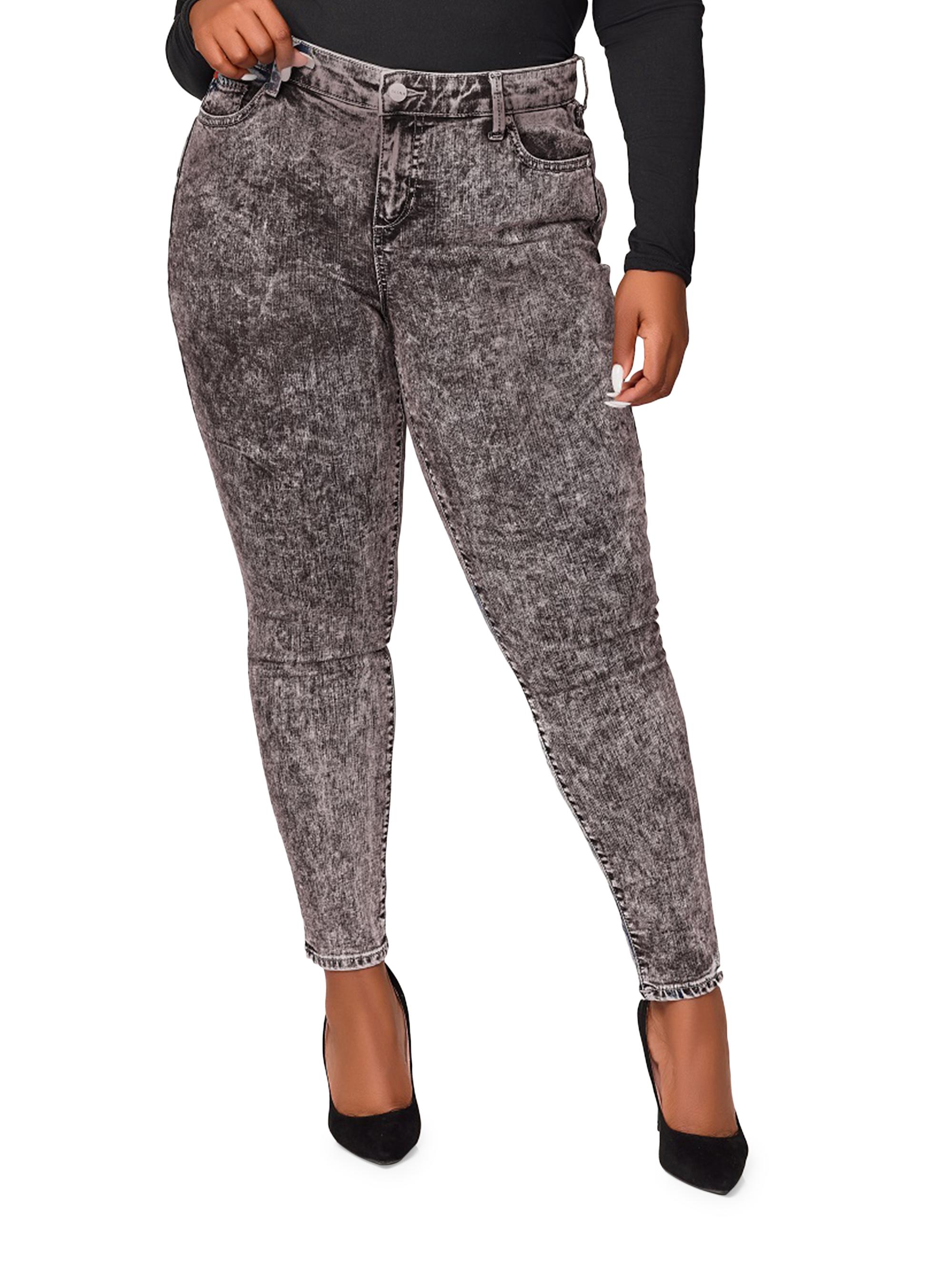 Slink Jeans Women's Plus Luciana Mid-Rise Ankle-Length Skinny Jeans - Luciana