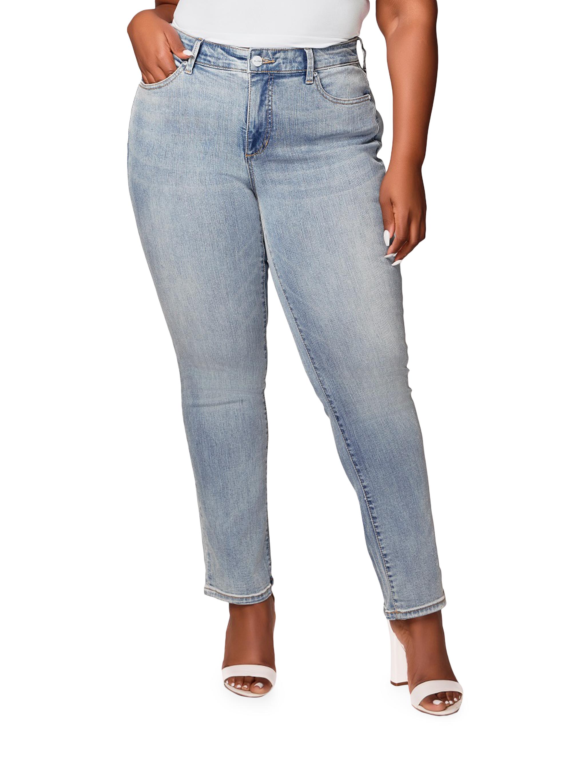 Slink Jeans Women's Plus Finley High-Rise Straight-Leg Jeans - Finley