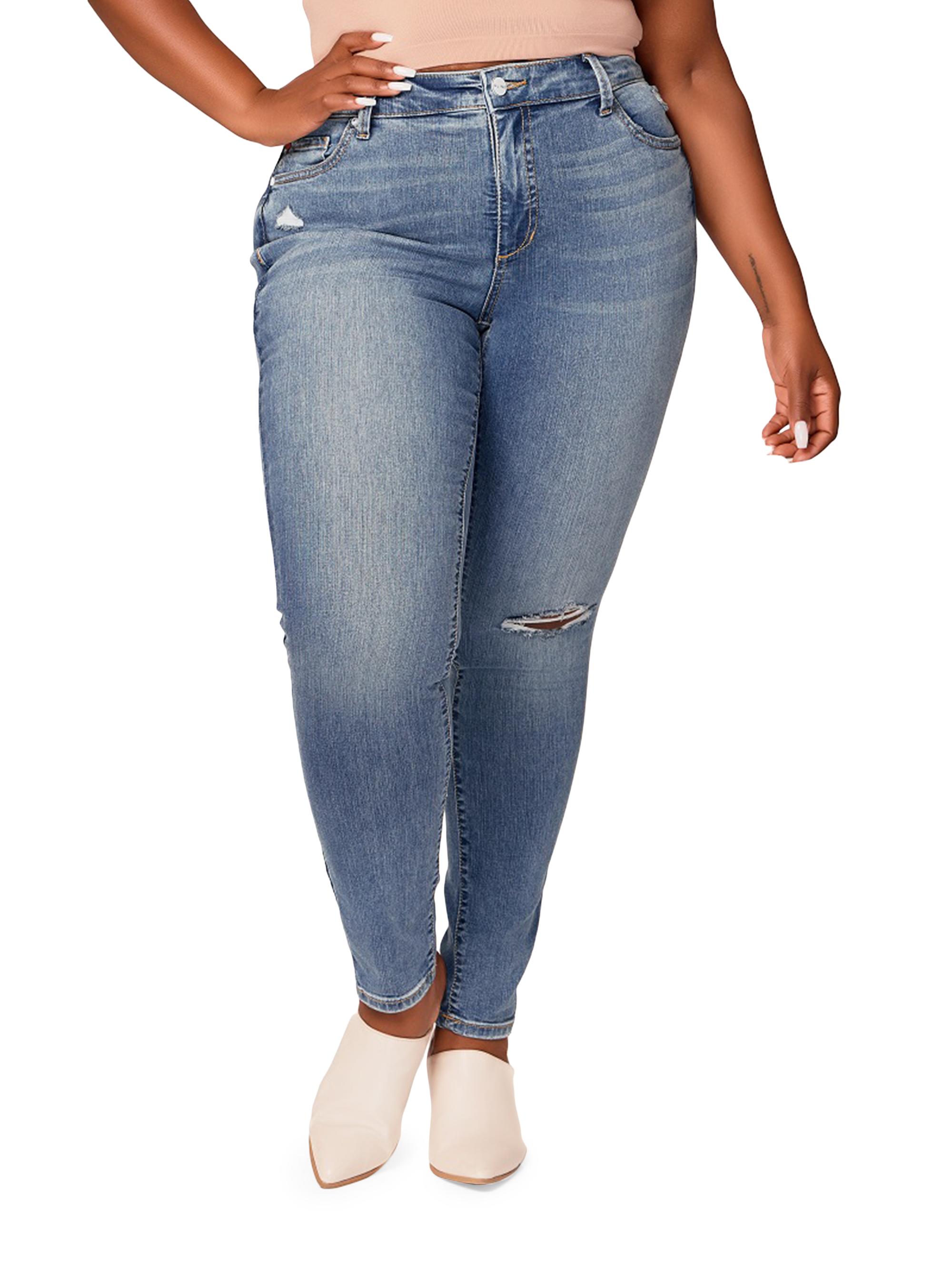 Slink Jeans Women's Plus Sloane High-Rise Skinny Jeans - Sloane