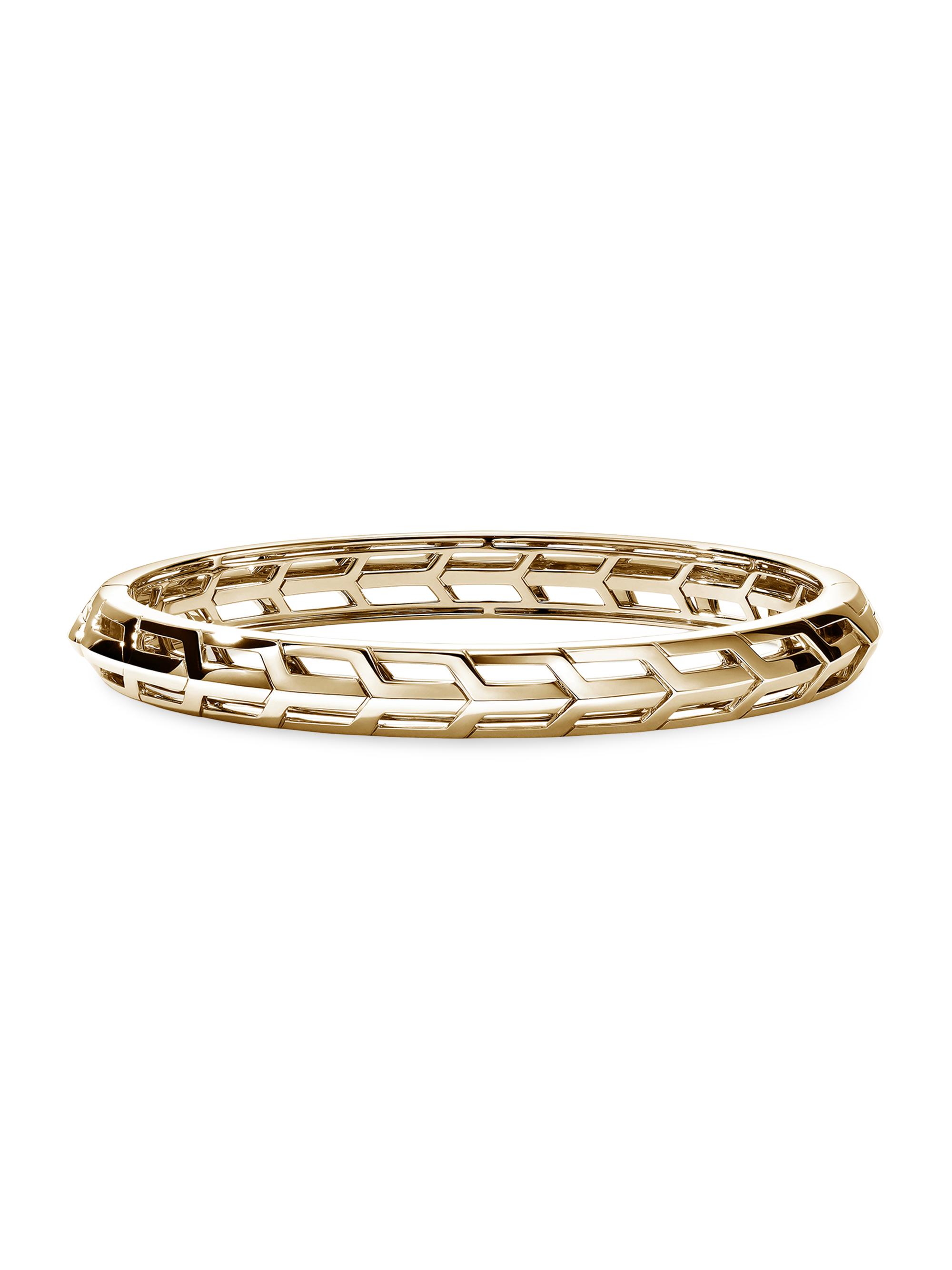 John Hardy Women's Icon 14K Yellow Gold Hinged Bangle - Gold