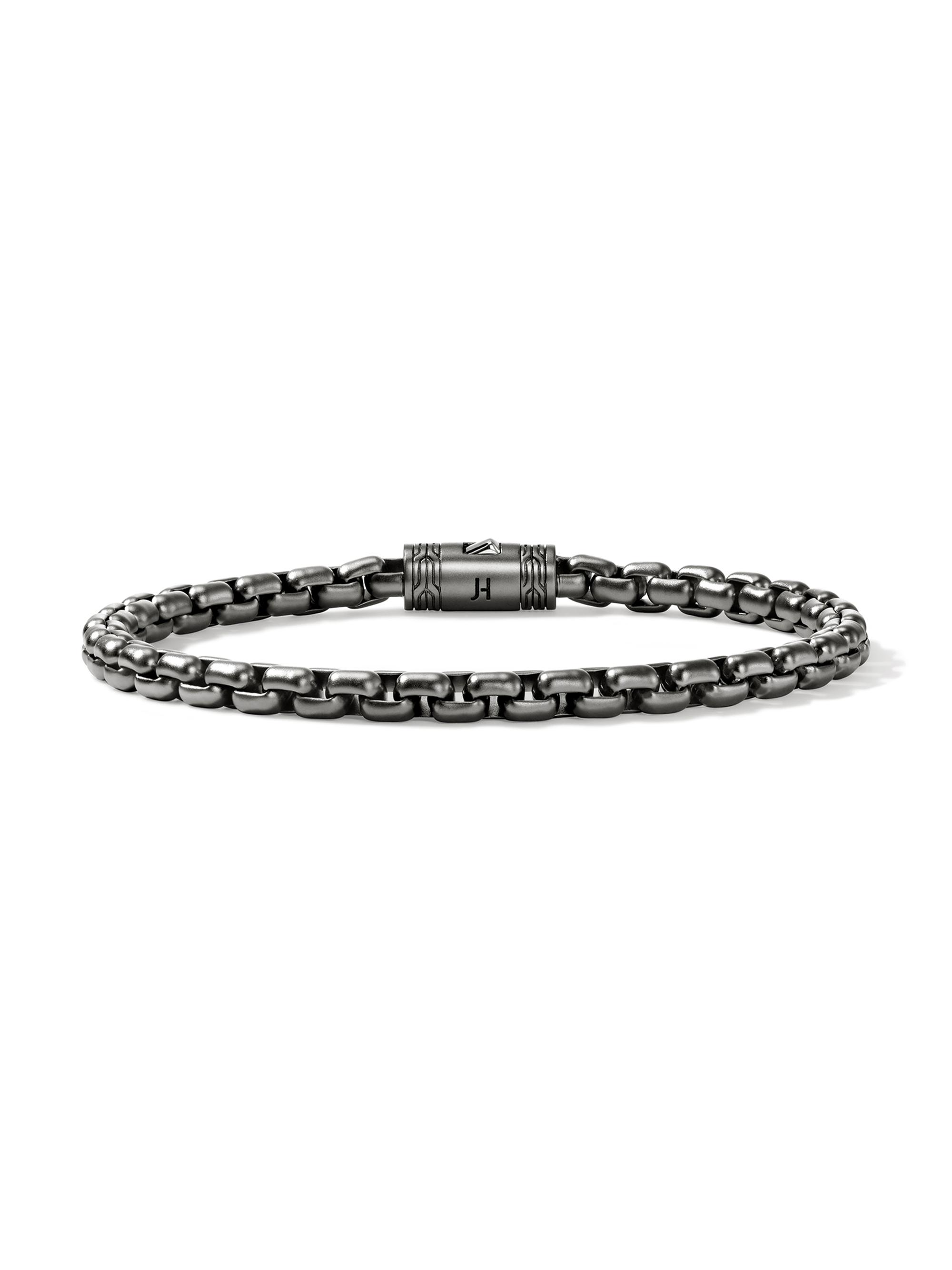 John Hardy Men's Sterling Silver Box-Chain Bracelet/4.8MM - Dark Silver