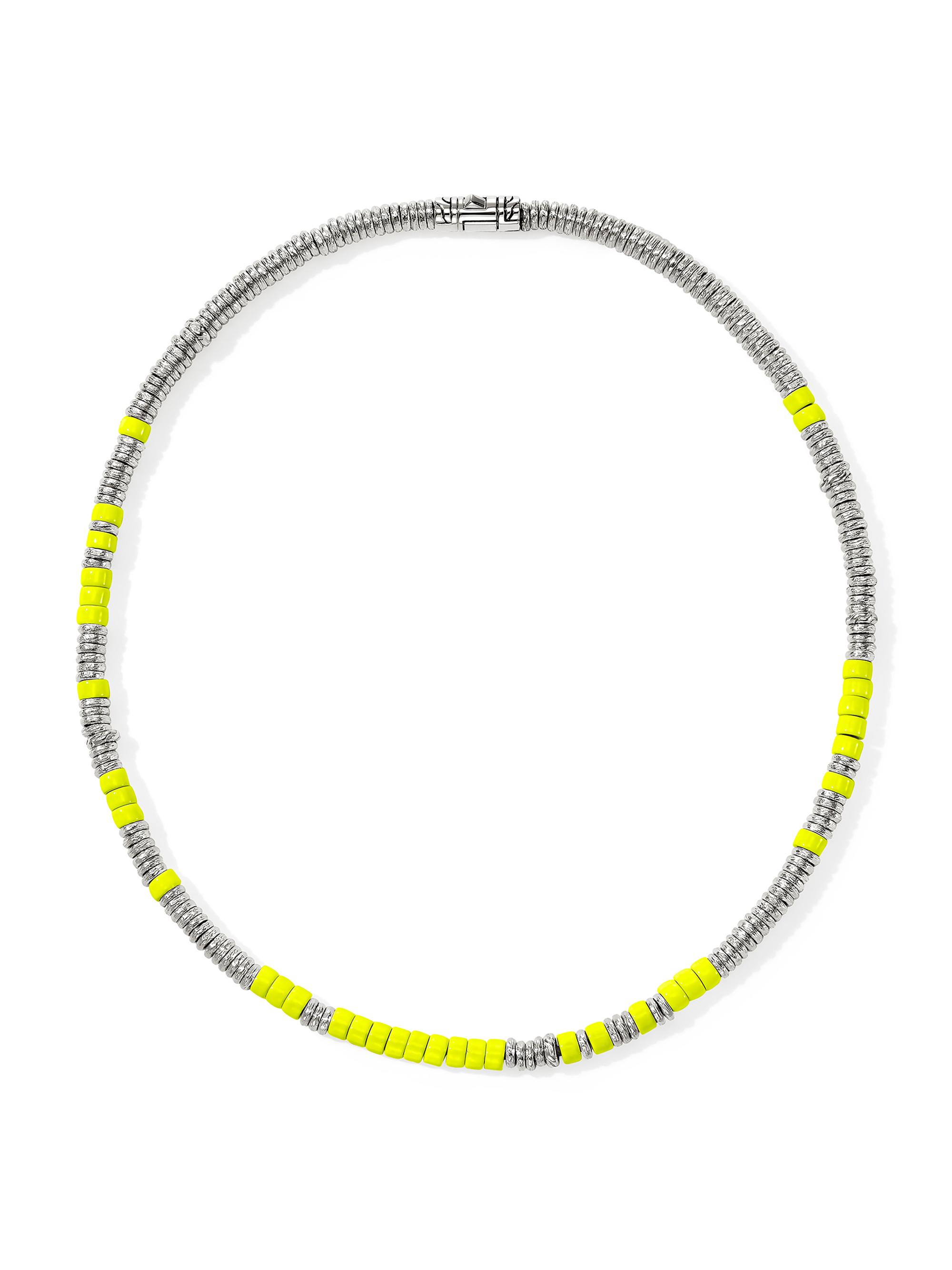 John Hardy Sterling Silver & Enamel Heishi Beaded Necklace - Yellow