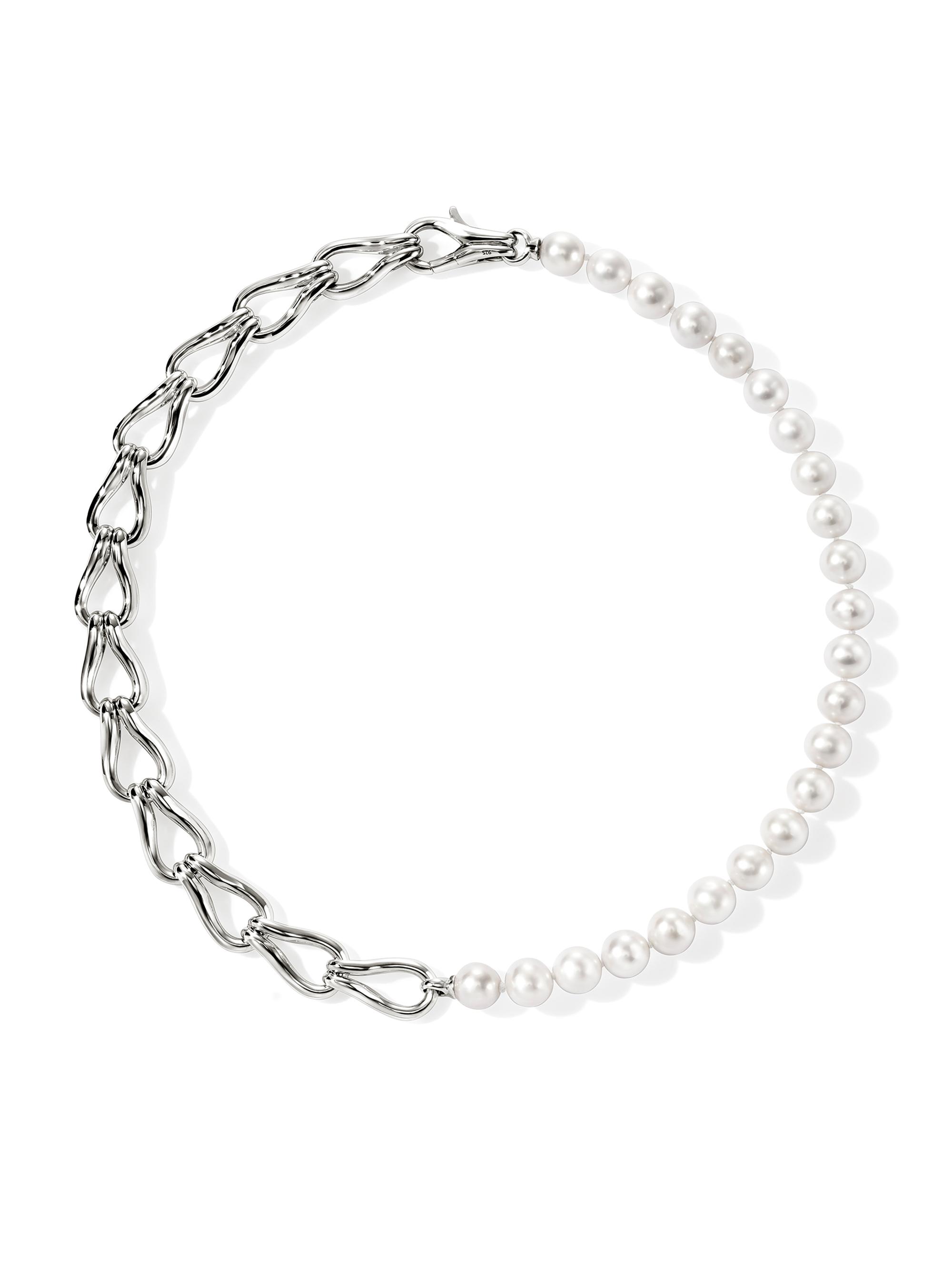 John Hardy Women's Surf Sterling Silver & Cultured Freshwater Pearl Necklace - Silver