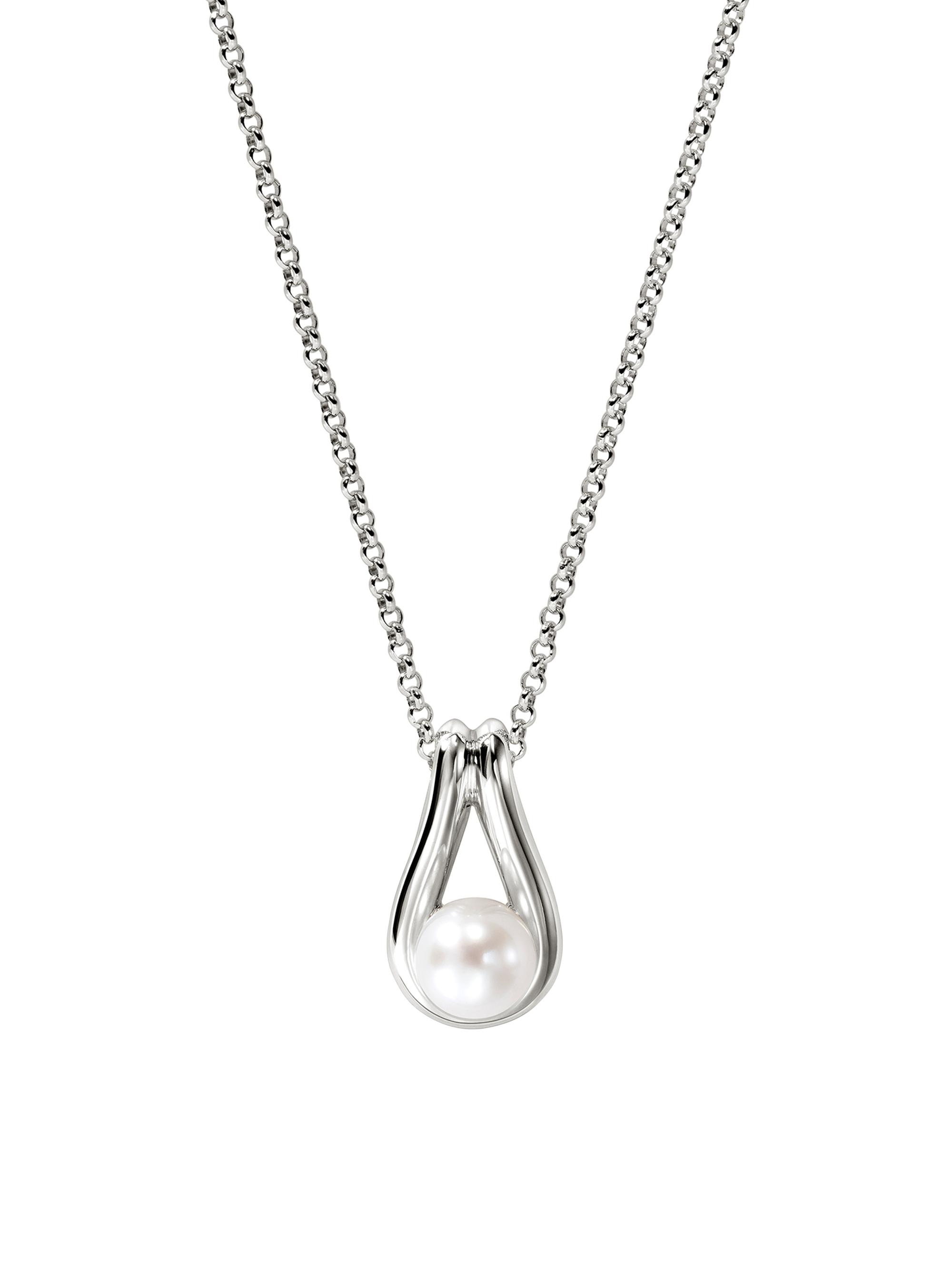 John Hardy Women's Surf Sterling Silver & Cultured Freshwater Pearl Pendant Necklace - Silver