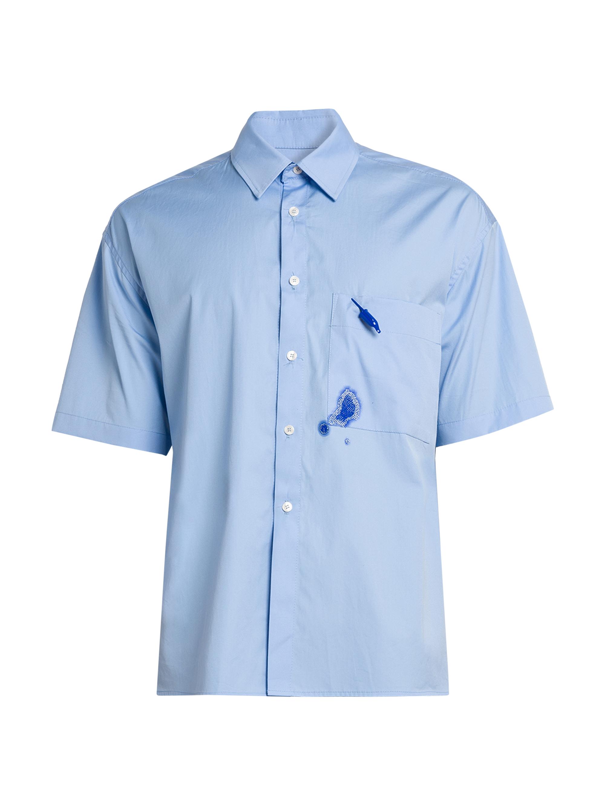 Bluemarble Men's Pen Office Shirt - Blue