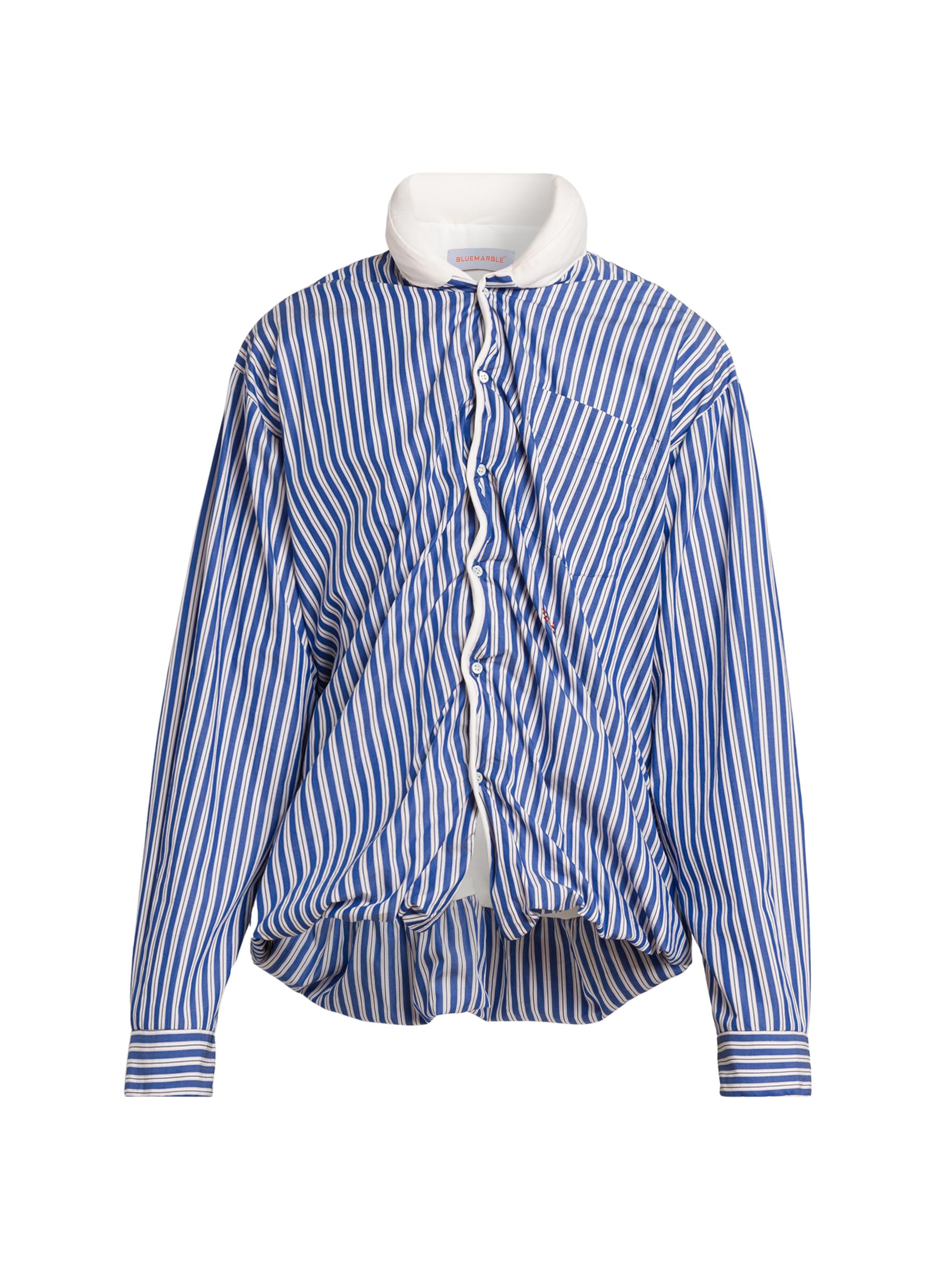 Bluemarble Men's Striped Pillow Shirt - Blue