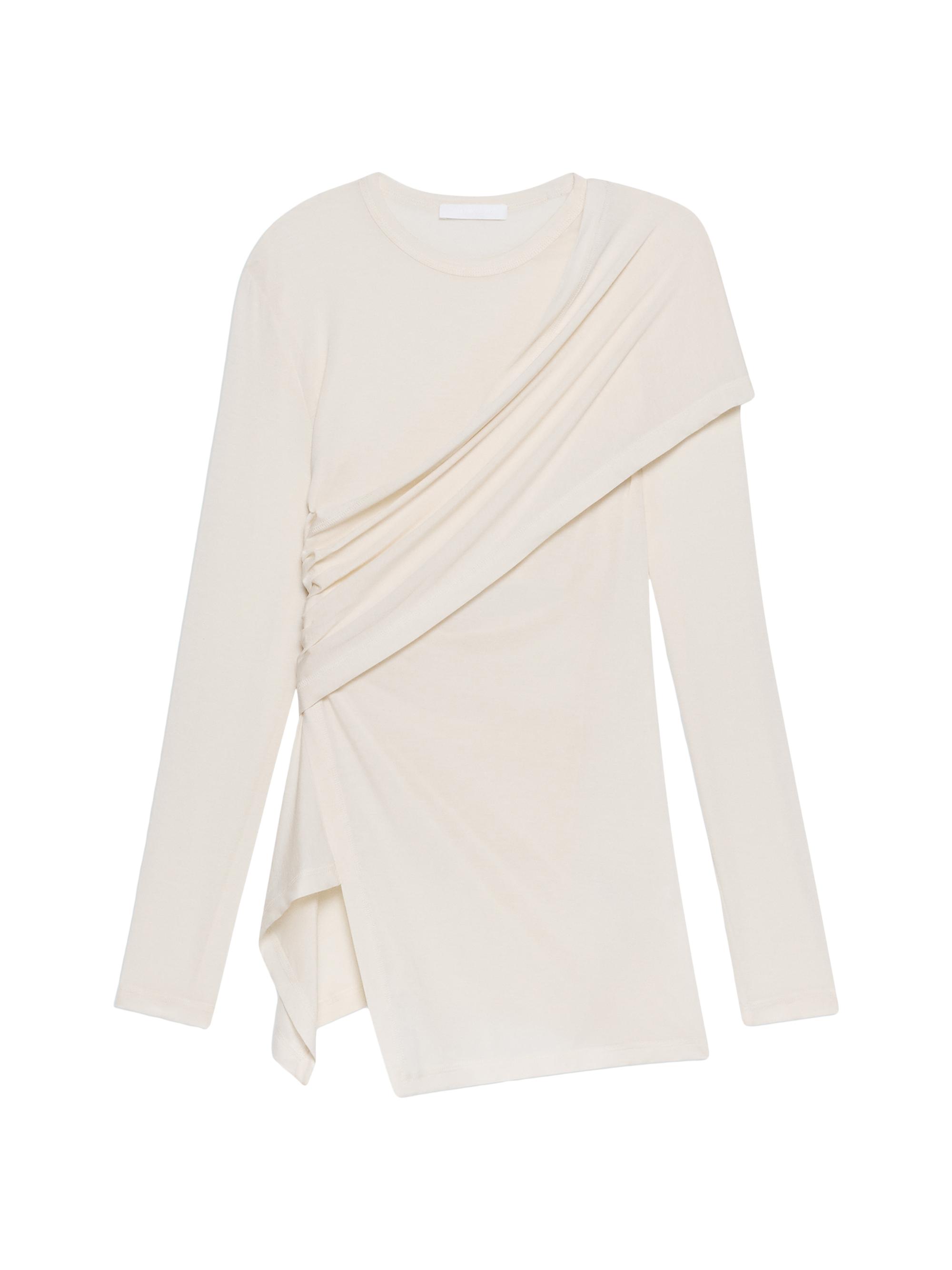 Helmut Lang Women's Protection Asymmetric Top - Vanilla