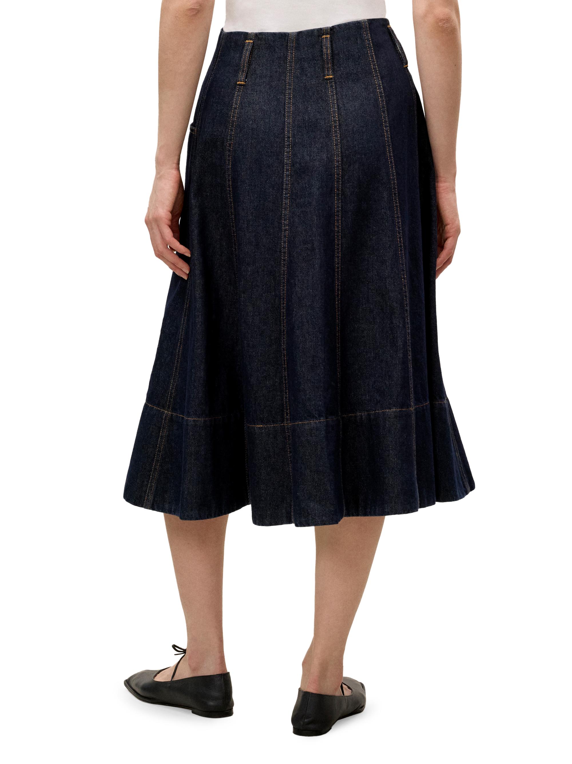 Rebecca Taylor Gabrielle Denim Midi-Skirt | Saks Fifth Avenue