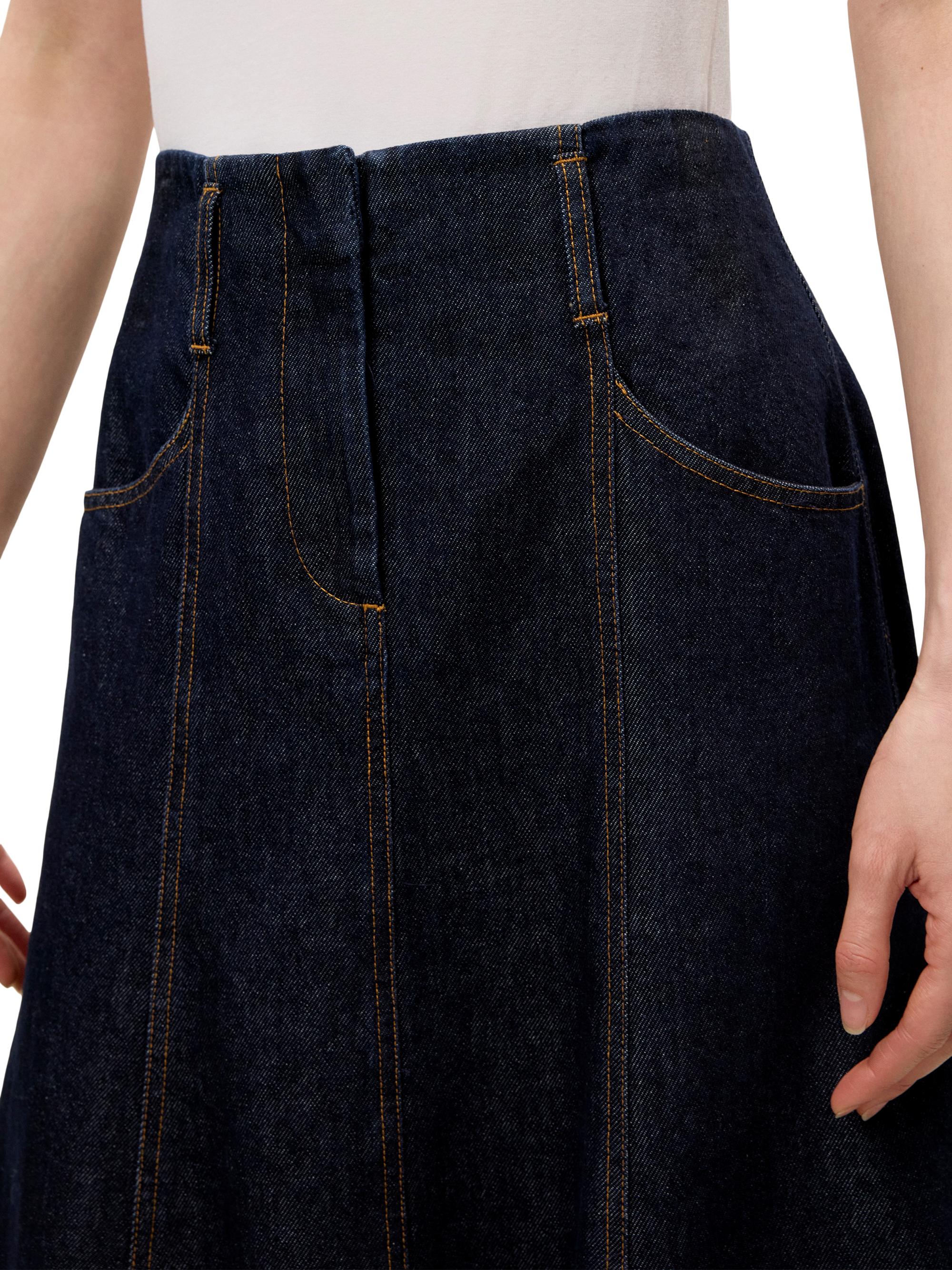 Rebecca Taylor Gabrielle Denim Midi-Skirt | Saks Fifth Avenue