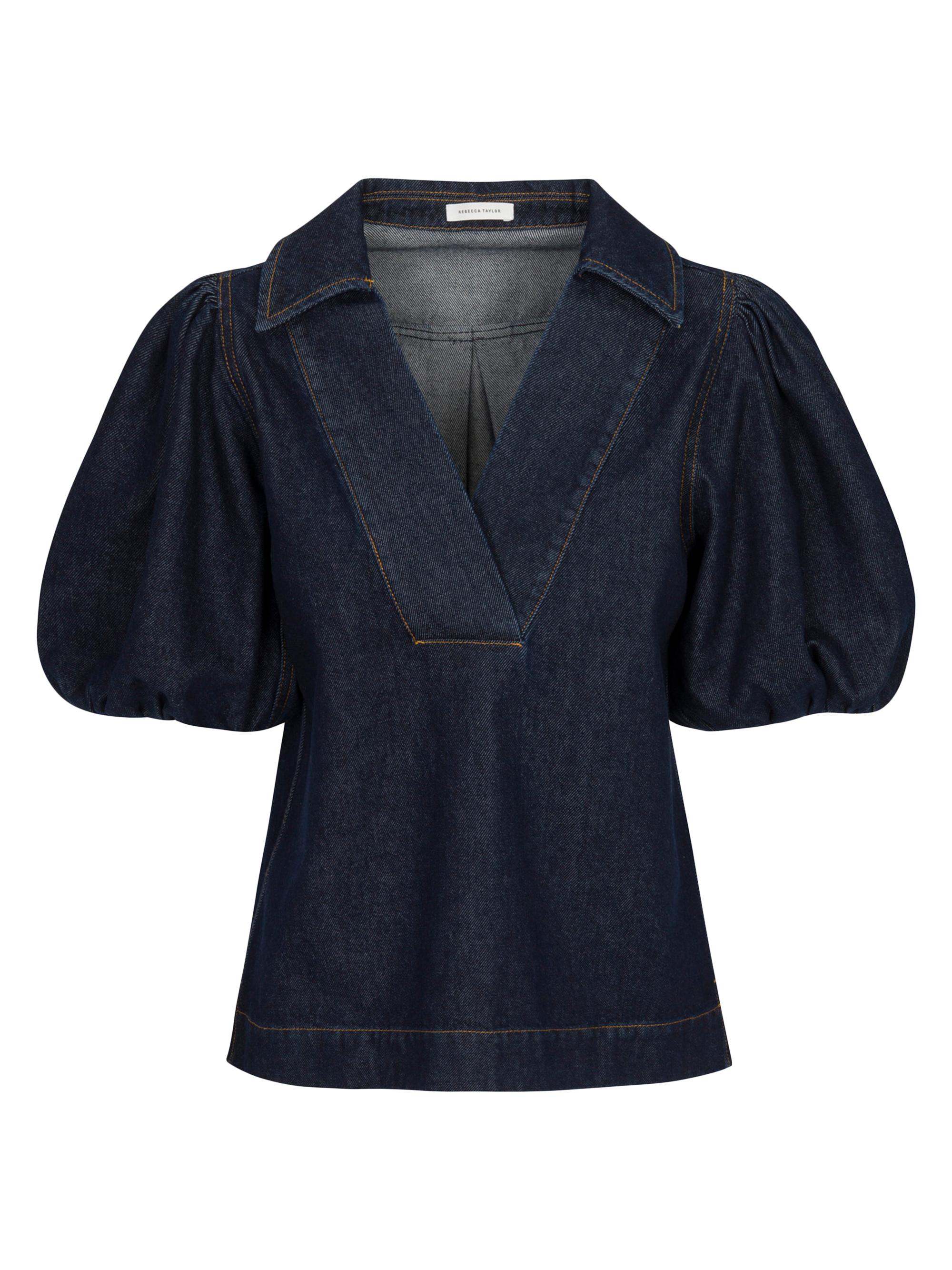 Rebecca Taylor Women's Gabrielle Denim Blouse - Deep Sea Wash