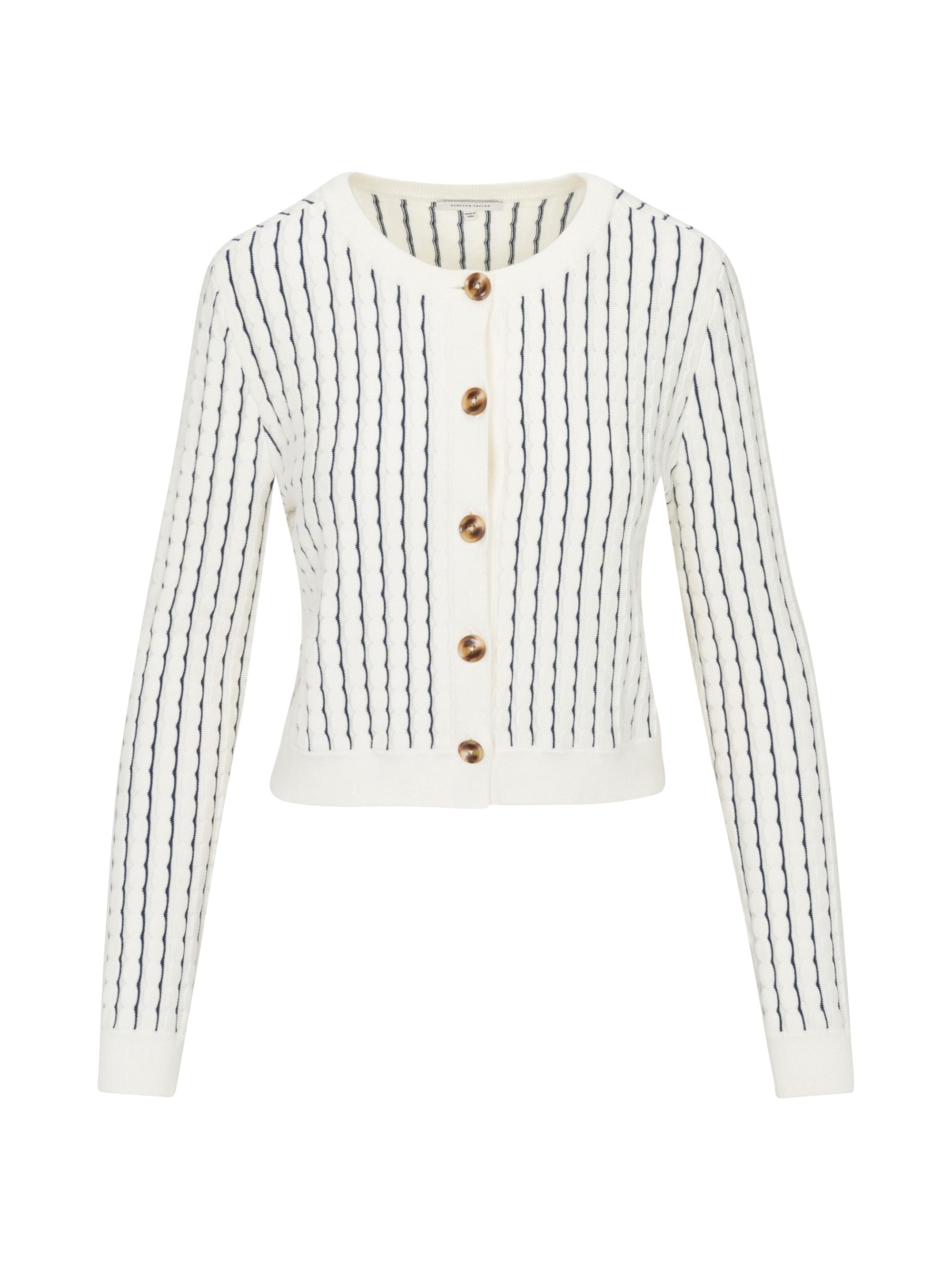 Rebecca Taylor Women's Dorothy Scallop-Knit Cardigan -