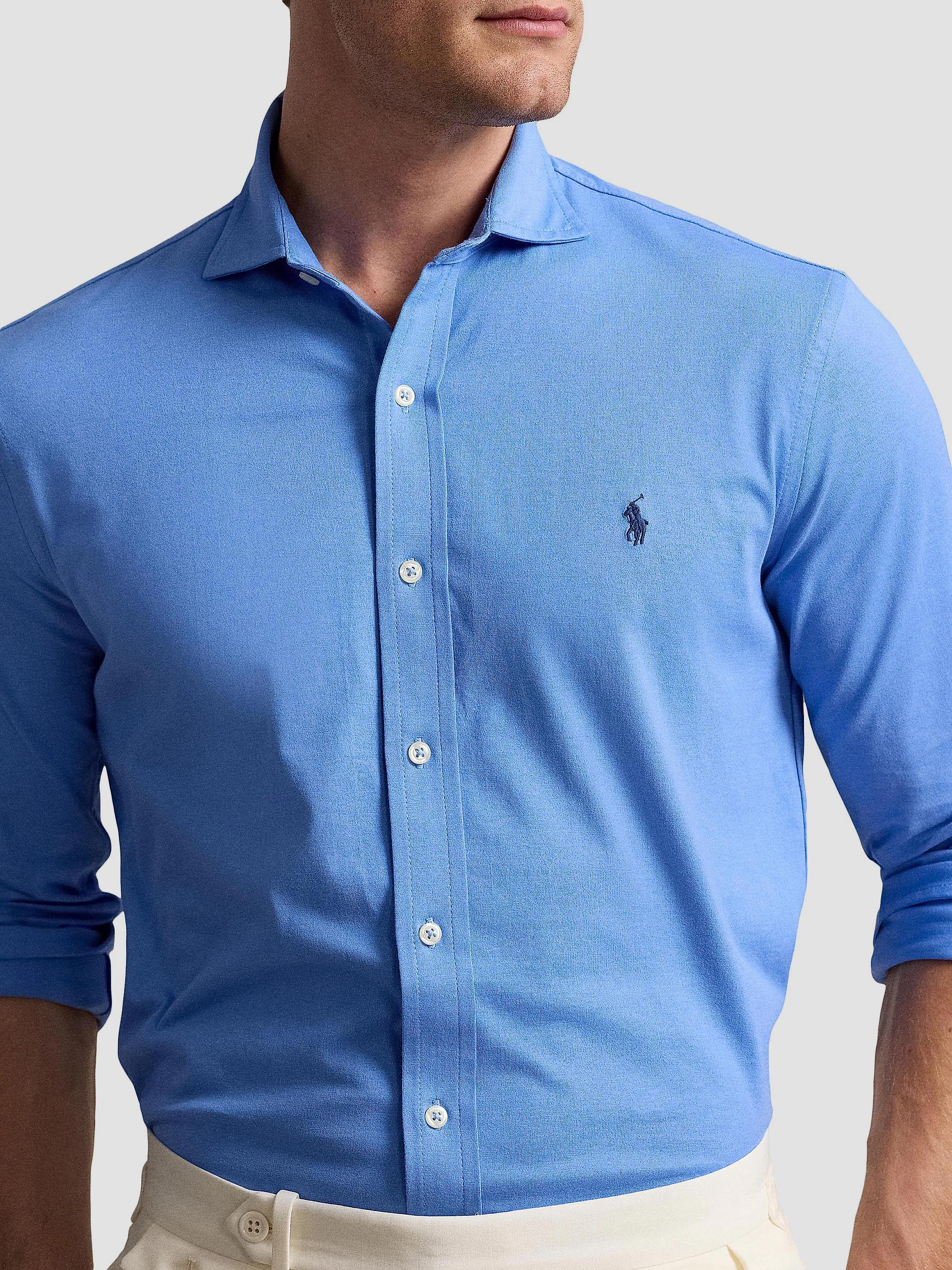 Polo Ralph Lauren Jersey Spread-Collar Shirt | Saks Fifth Avenue