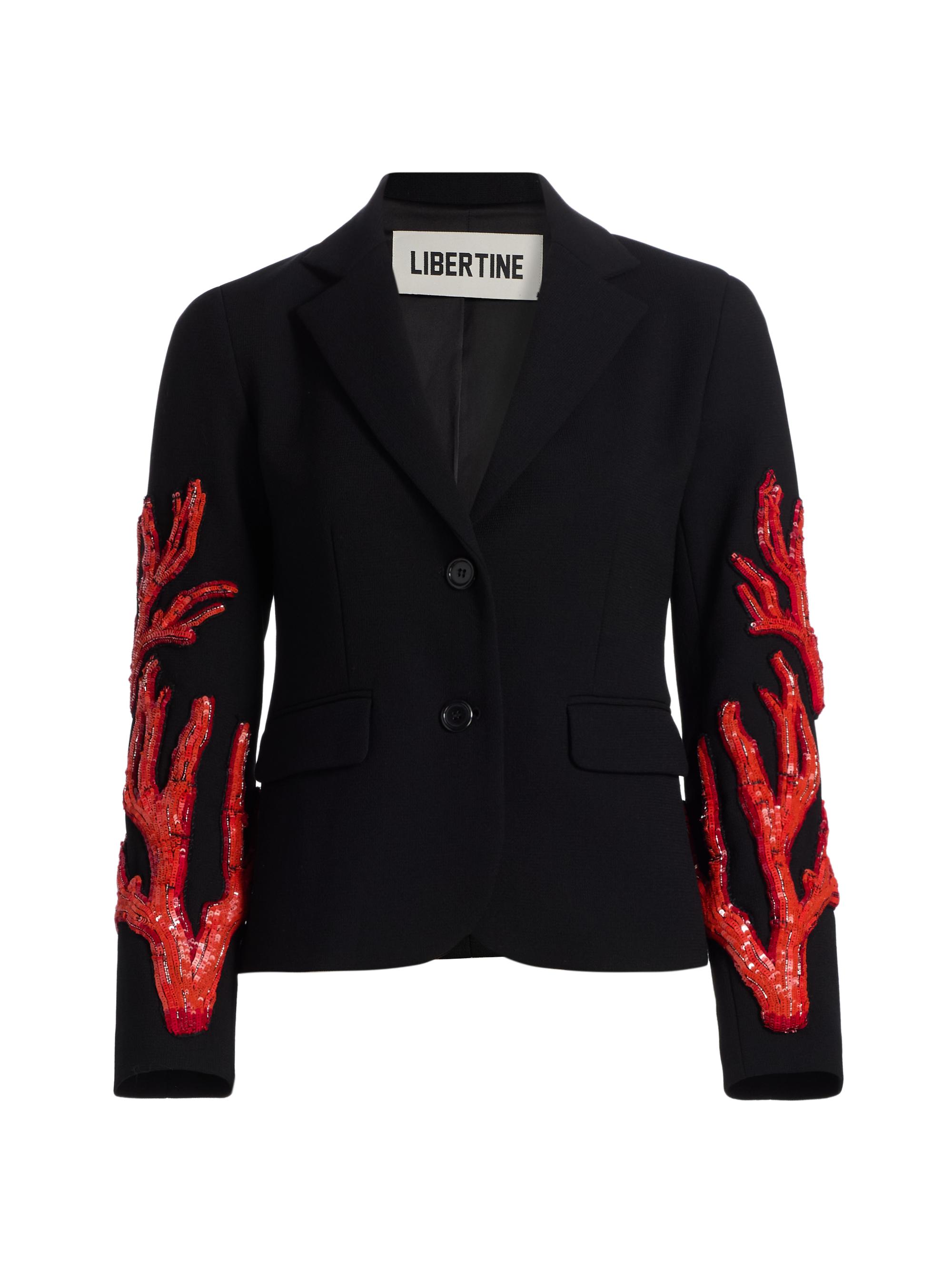 Libertine Women's Venetian Reef Short Blazer - Black