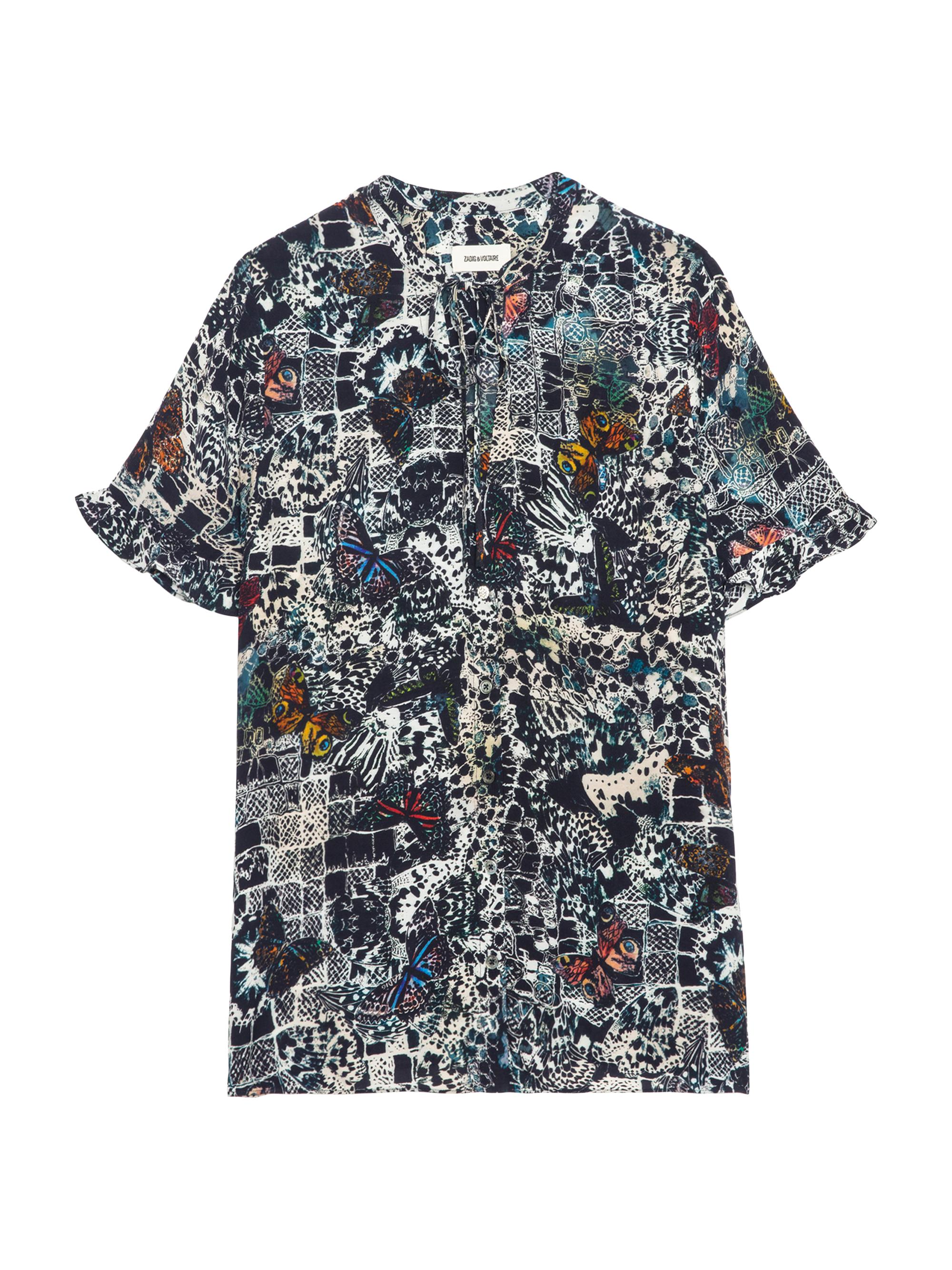 Zadig & Voltaire Women's Tafiz Soft Butterflies Blouse - Encre