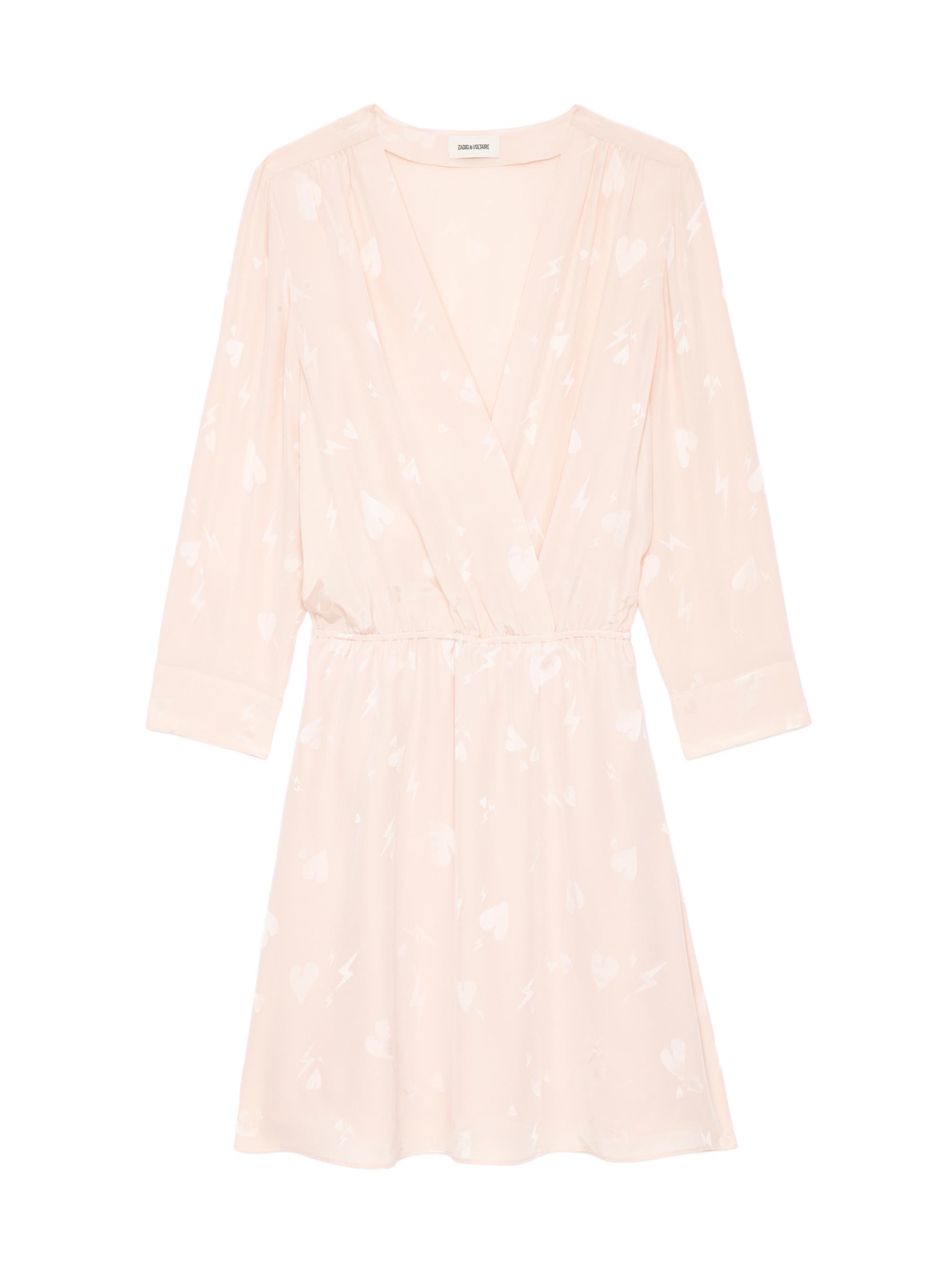 Zadig & Voltaire Women's Rucas Flash Heart Jacquard Silk Minidress - Pearly