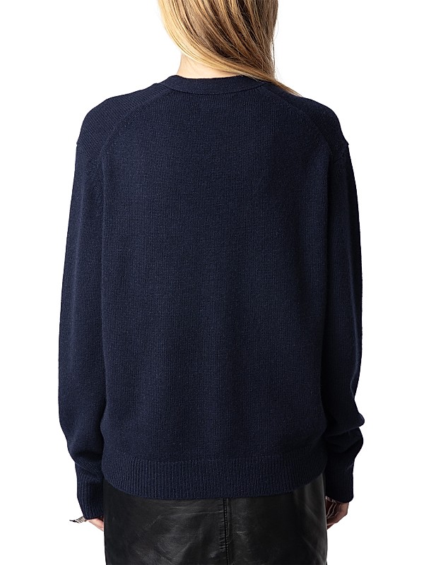 Shop Zadig & Voltaire Travia Embroidered Heart Cardigan Shop Zadig & Voltaire Travia Embroidered Heart Cardigan