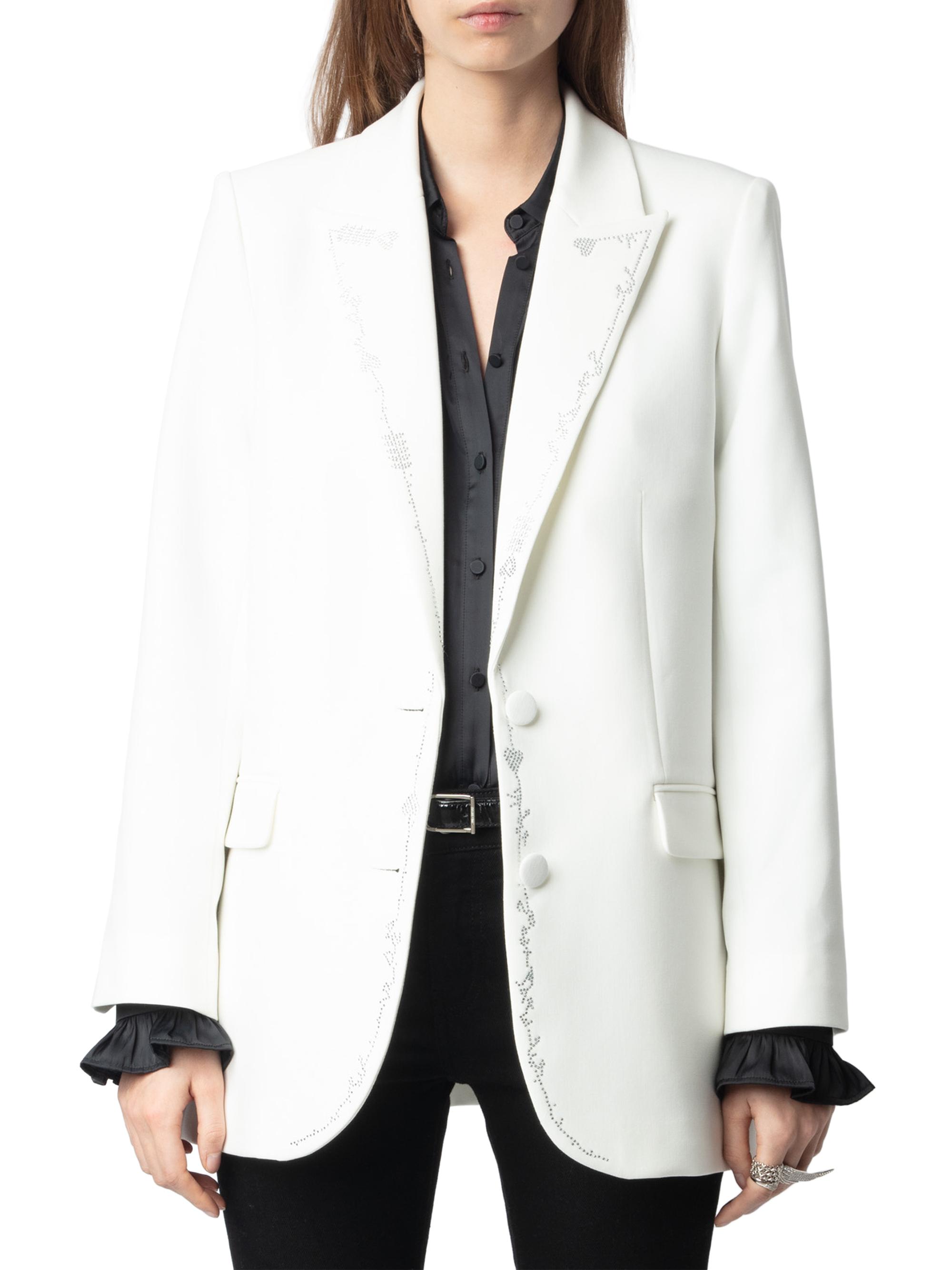 Zadig & Voltaire Viva Strass Embellished Peak Lapel Blazer | Saks