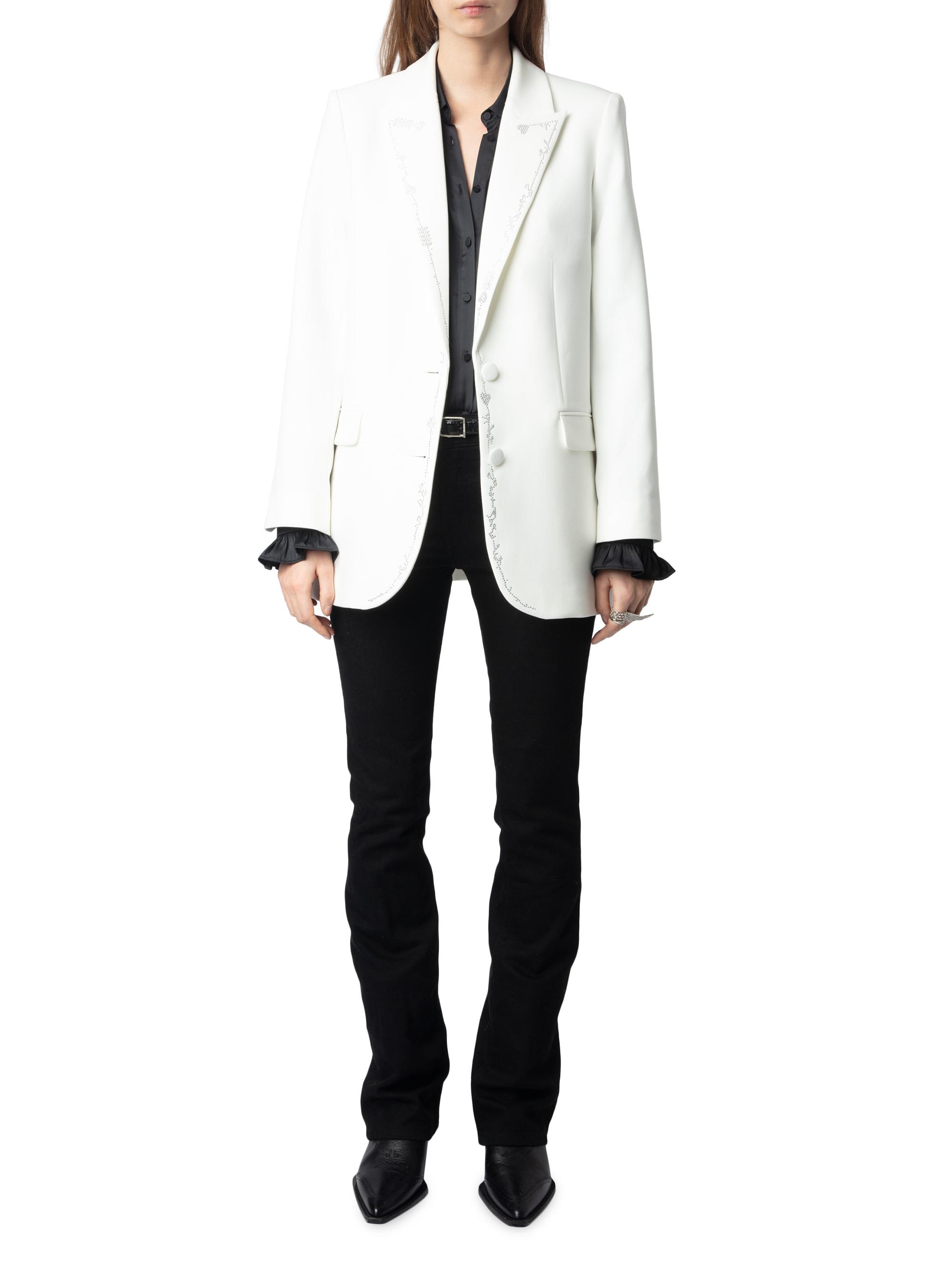 Zadig & Voltaire Viva Strass Embellished Peak Lapel Blazer | Saks