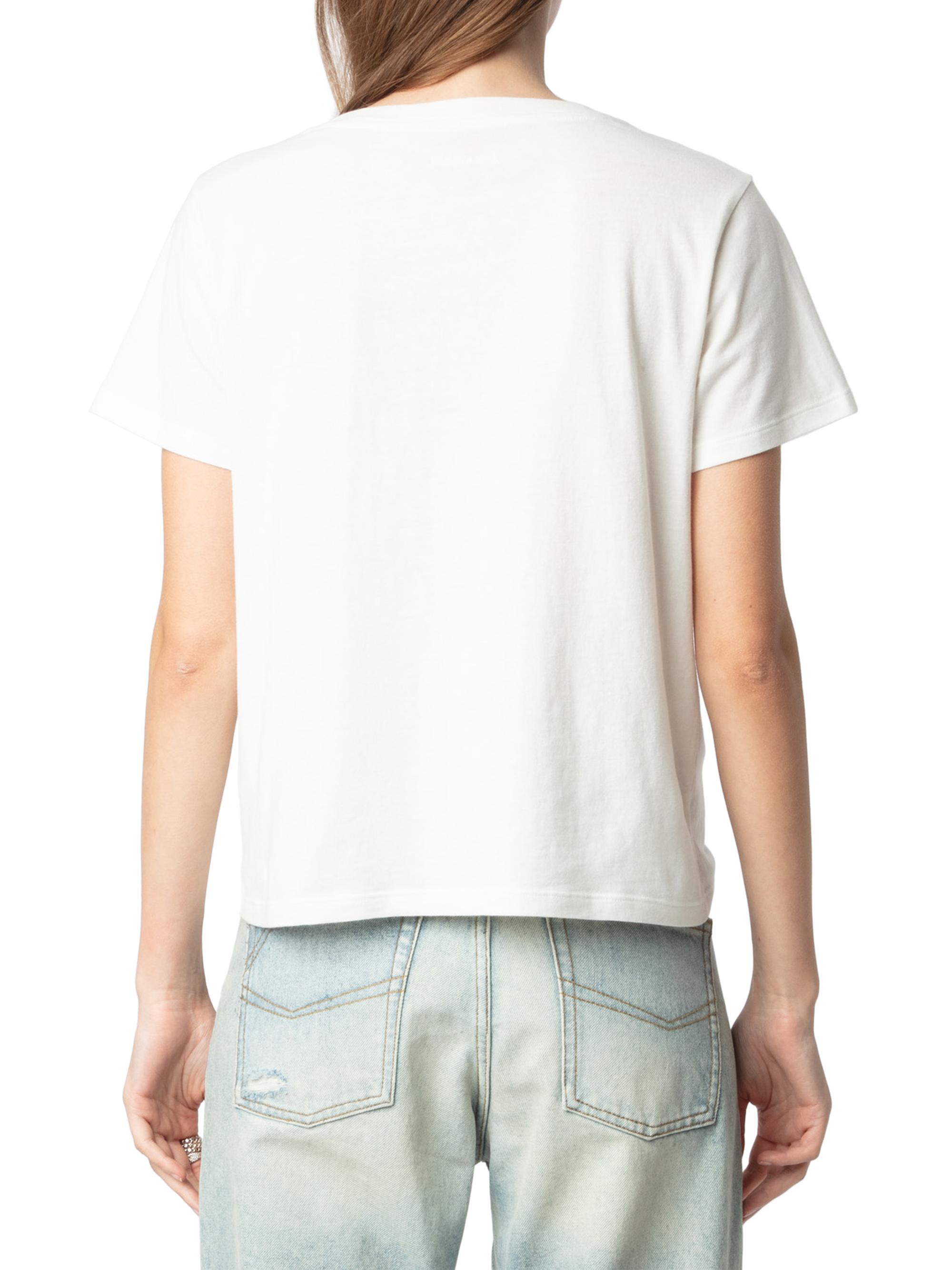 Zadig & Voltaire Alys Cotton Jersey Heart Strass T-Shirt | Saks