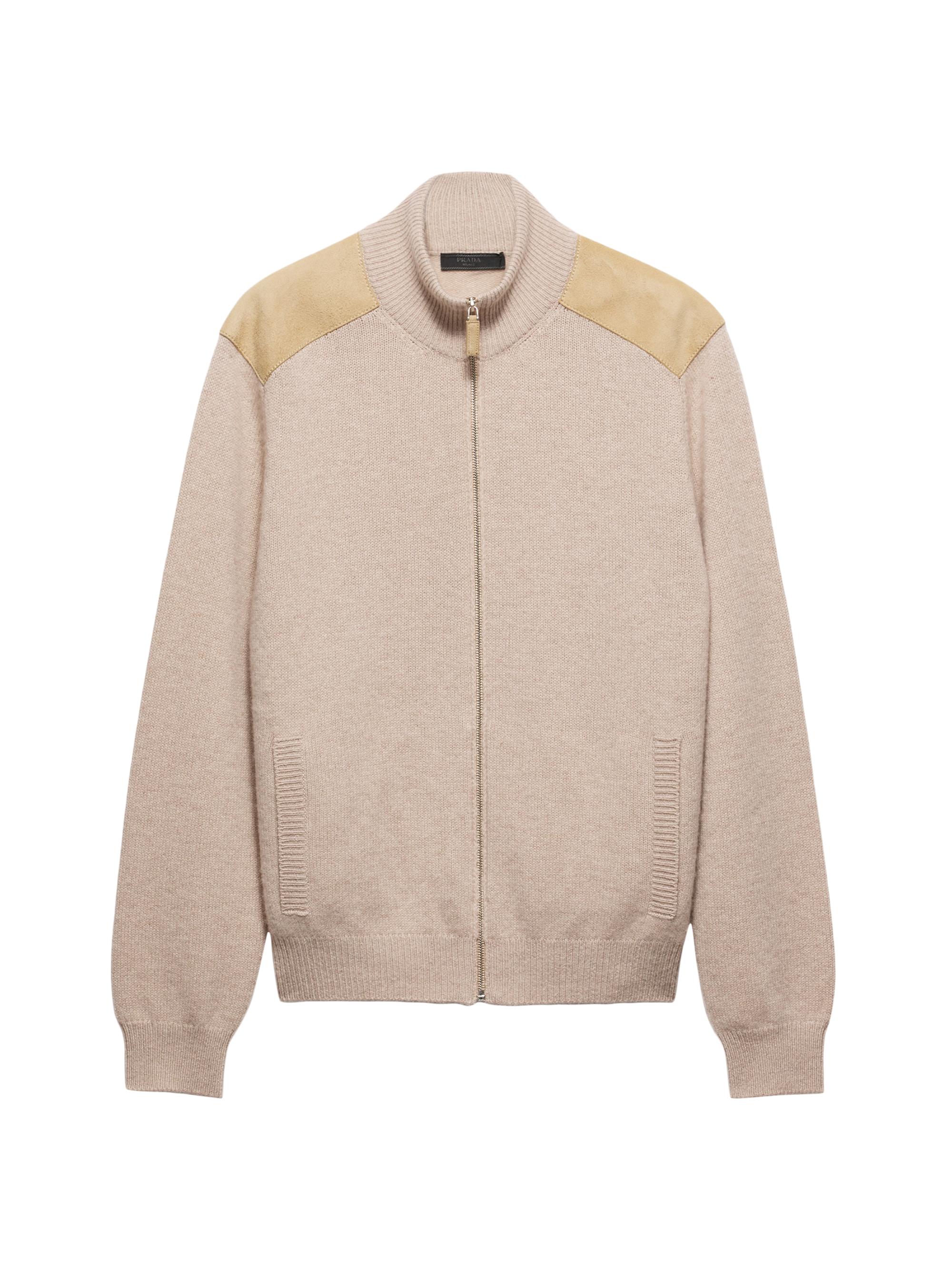Prada Men's Cashmere Cardigan - Beige Khaki