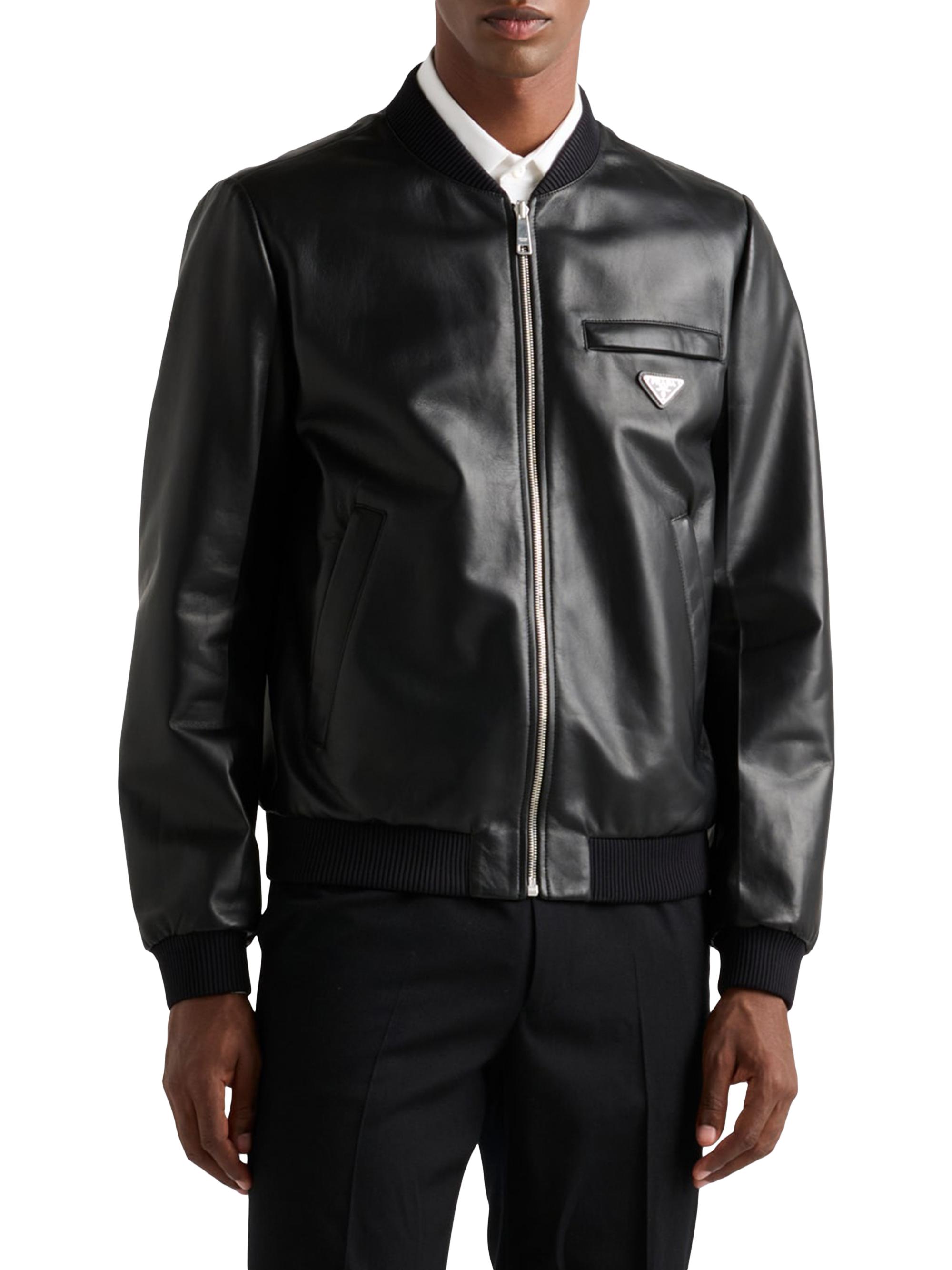 Prada Nappa Leather Bomber Jacket | Saks Fifth Avenue