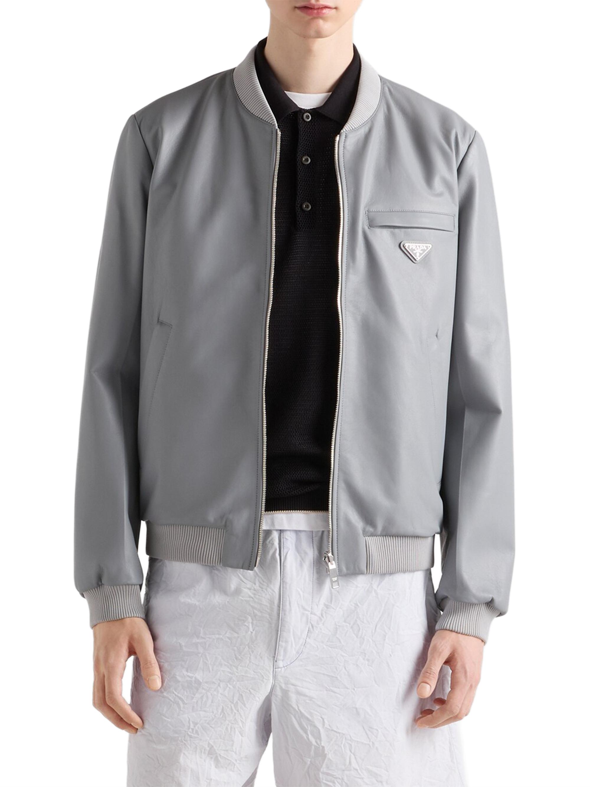 Prada Nappa Leather Bomber Jacket | Saks Fifth Avenue