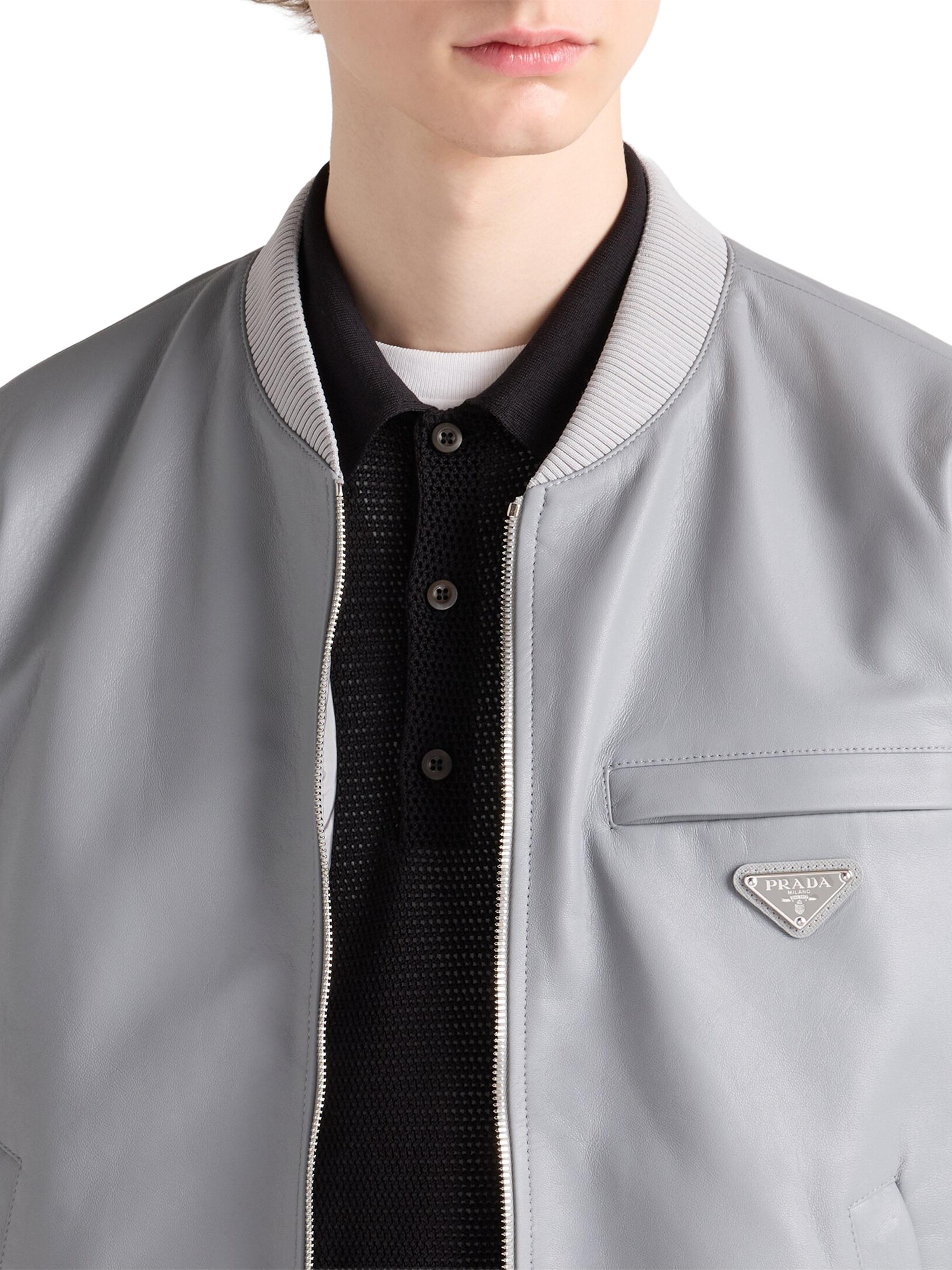 Prada Nappa Leather Bomber Jacket | Saks Fifth Avenue