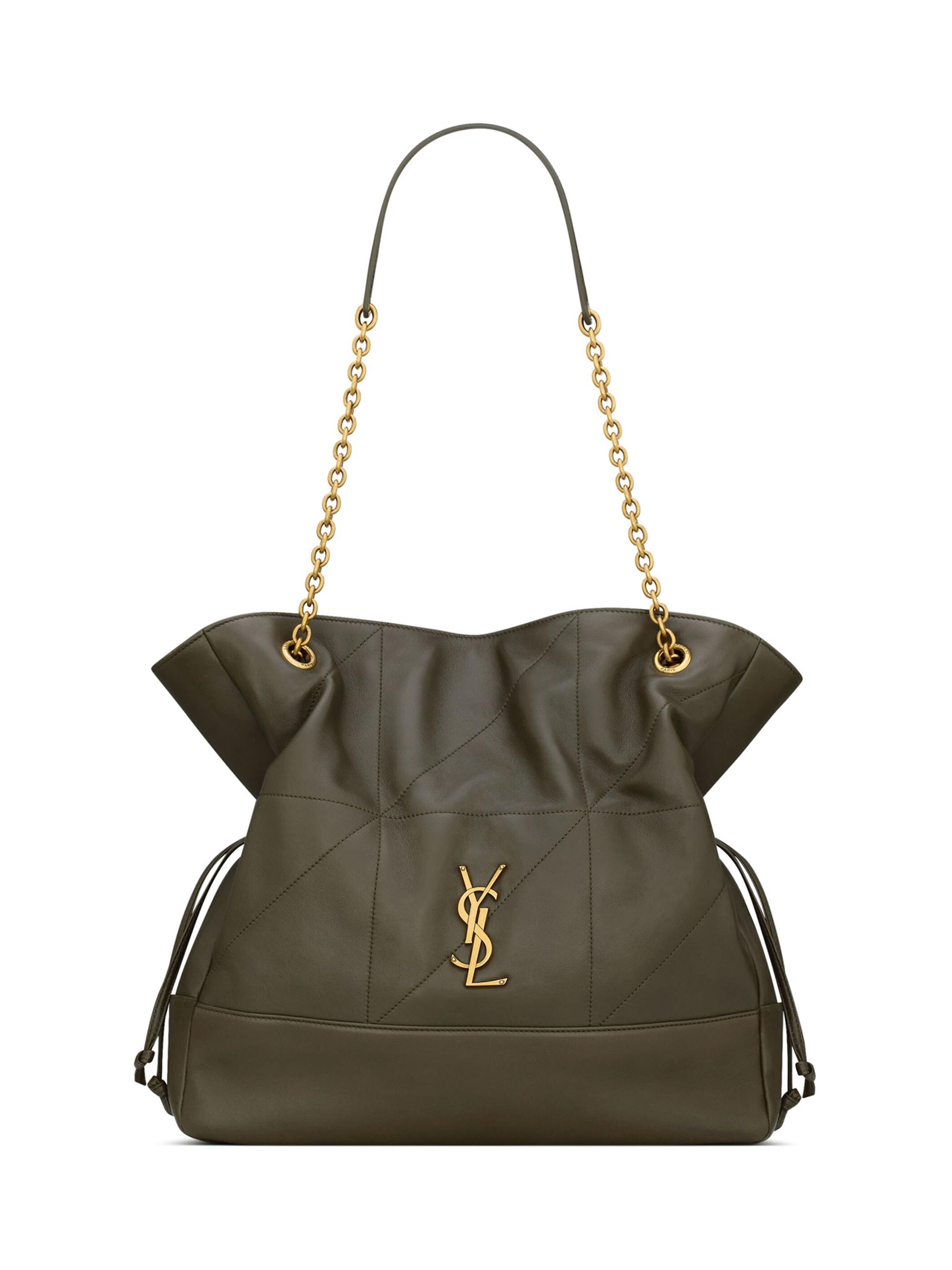 Saint Laurent Women's Jamie Shopping Tote Bag in Lambskin - Light Musk - Women's Bags