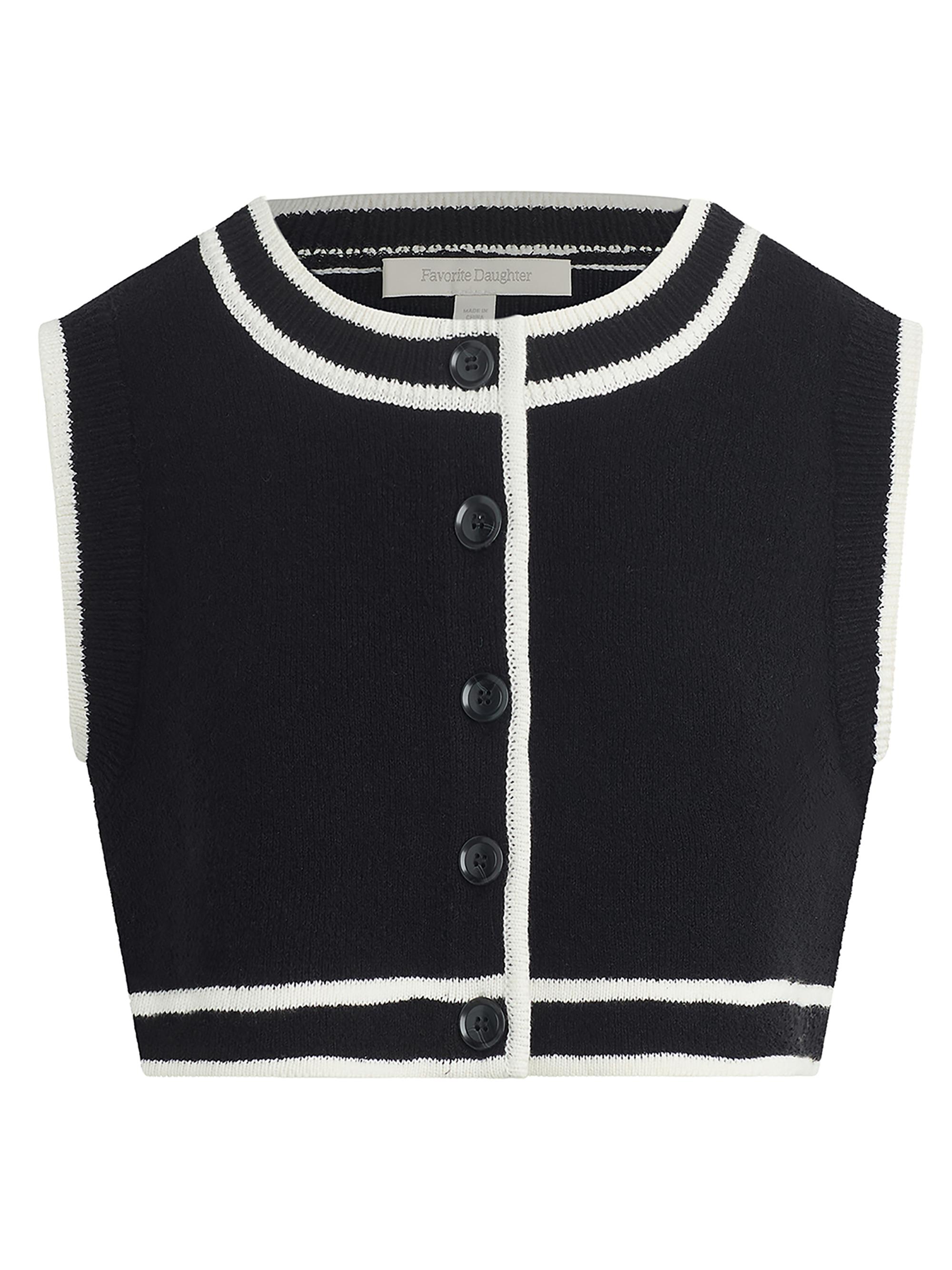 Favorite Daughter Women's Meredith Stretch-Cotton Top - Black