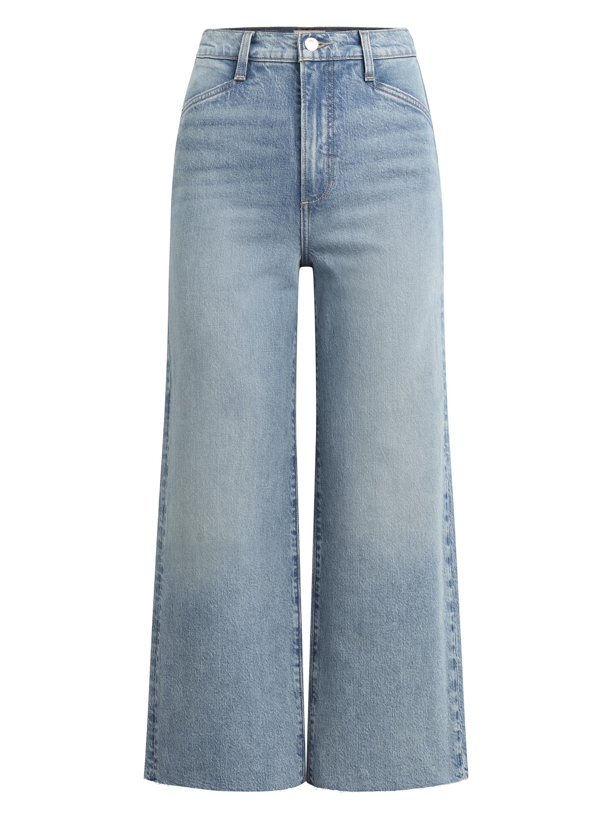 Favorite Daughter Women's Mischa Super High-Rise Wide-Leg Crop Jeans - Santa Barbara