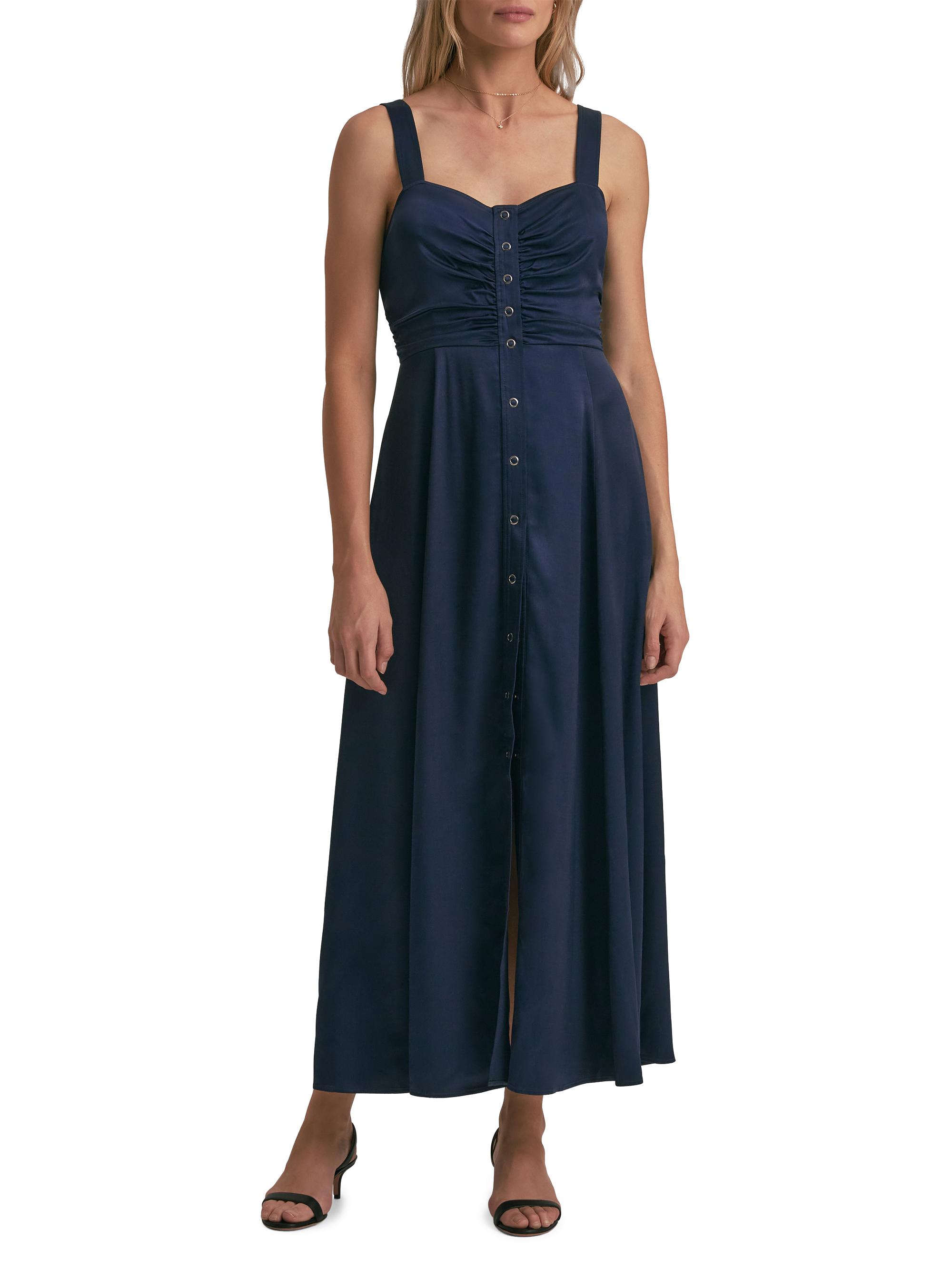 Favorite Daughter Women's The Paloma Ruched Midi-Dress - Navy