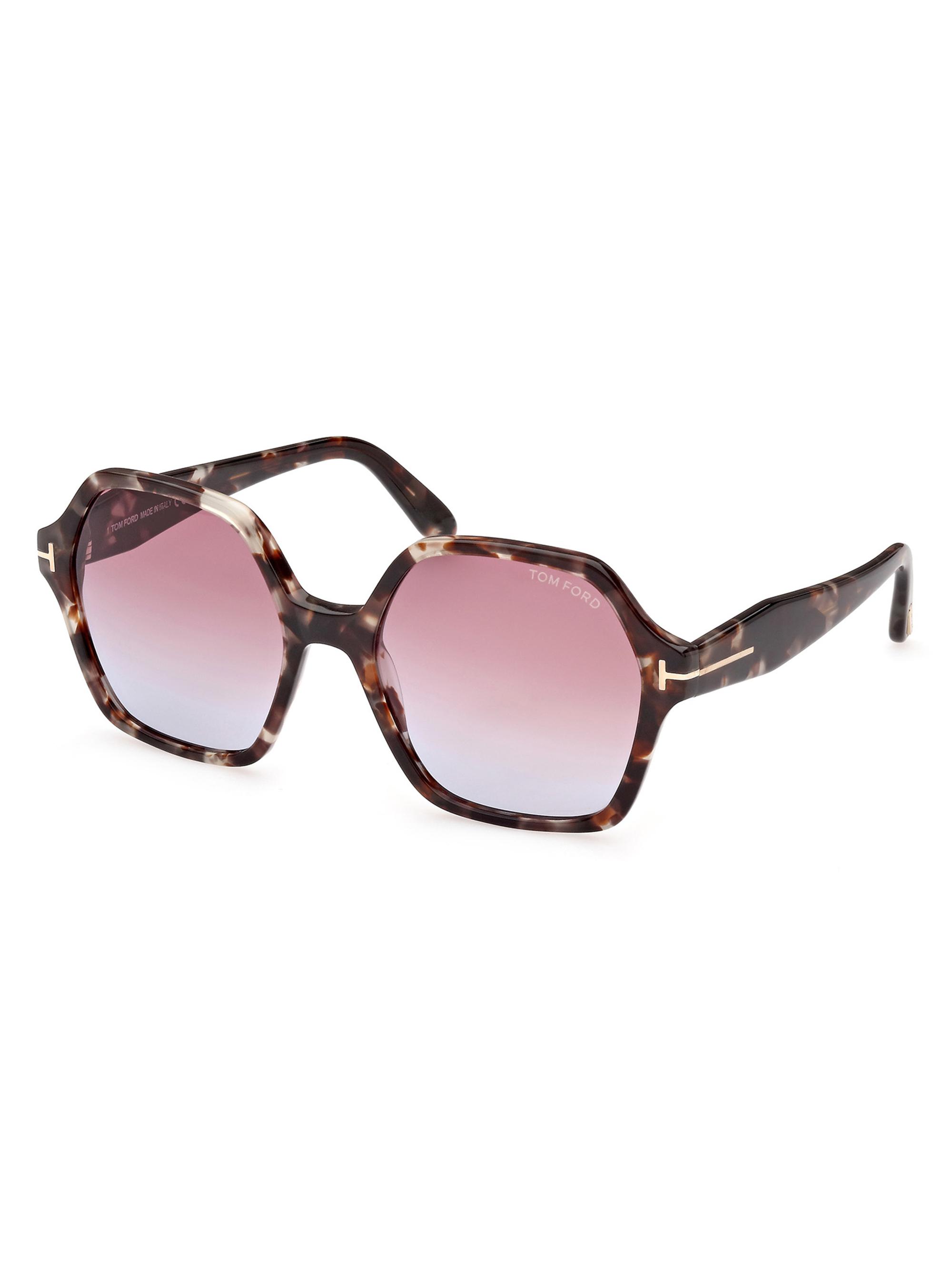 TOM FORD Women's 56MM Geometric Sunglasses - Havana Purple