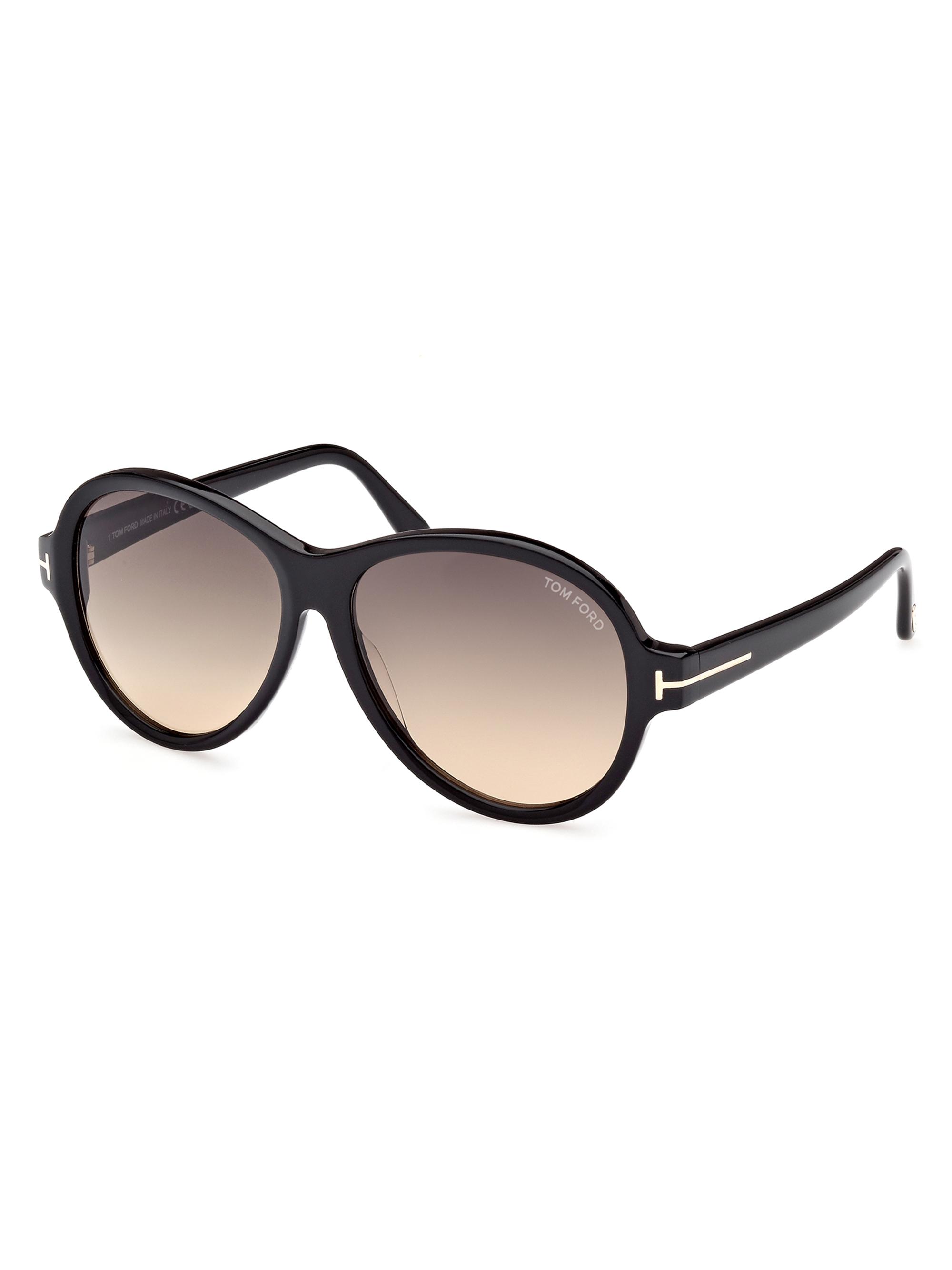 TOM FORD Women's 59MM Round Sunglasses - Black Grey