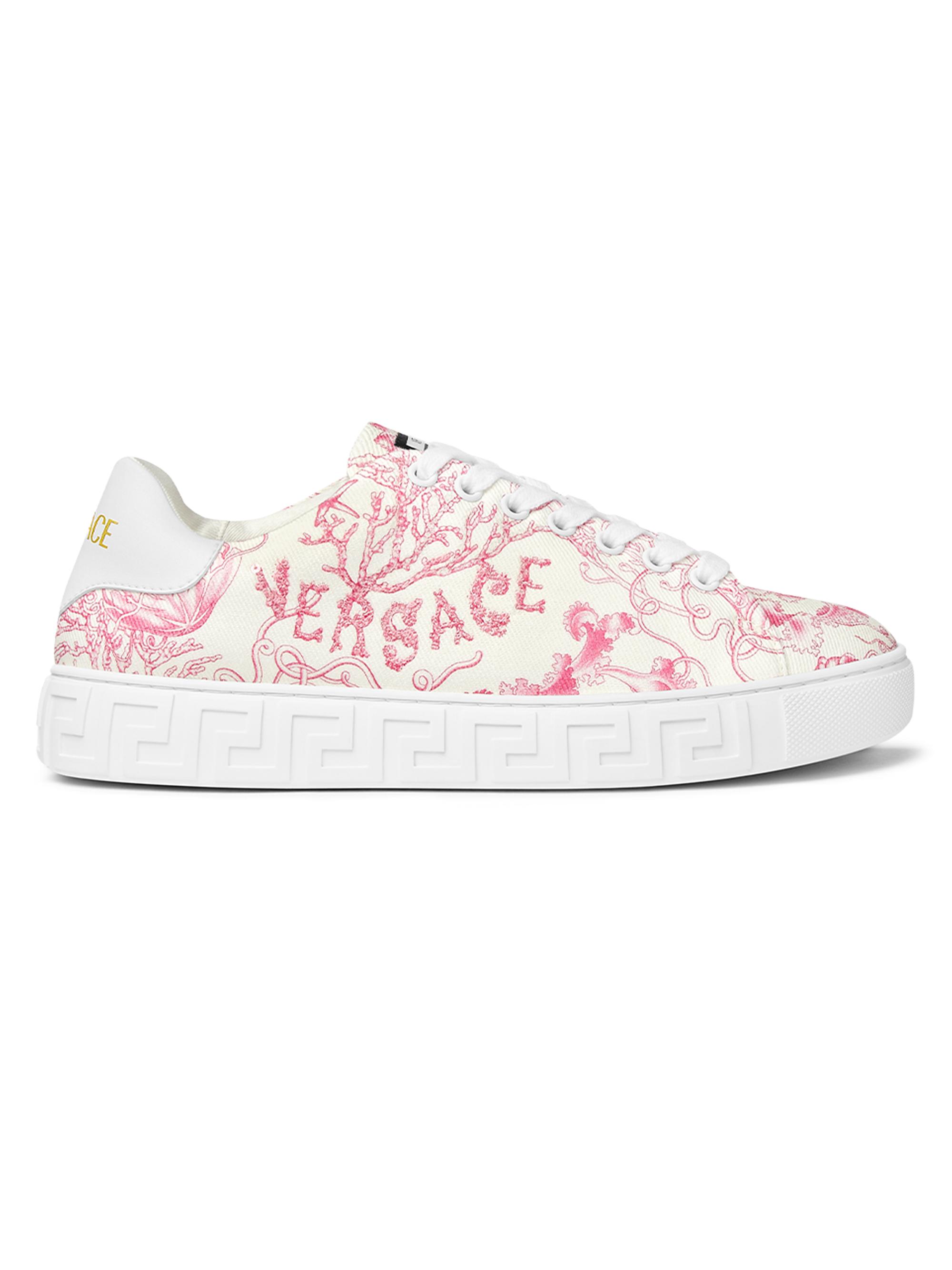 Versace Logo Floral Jacquard Sneakers | Saks Fifth Avenue