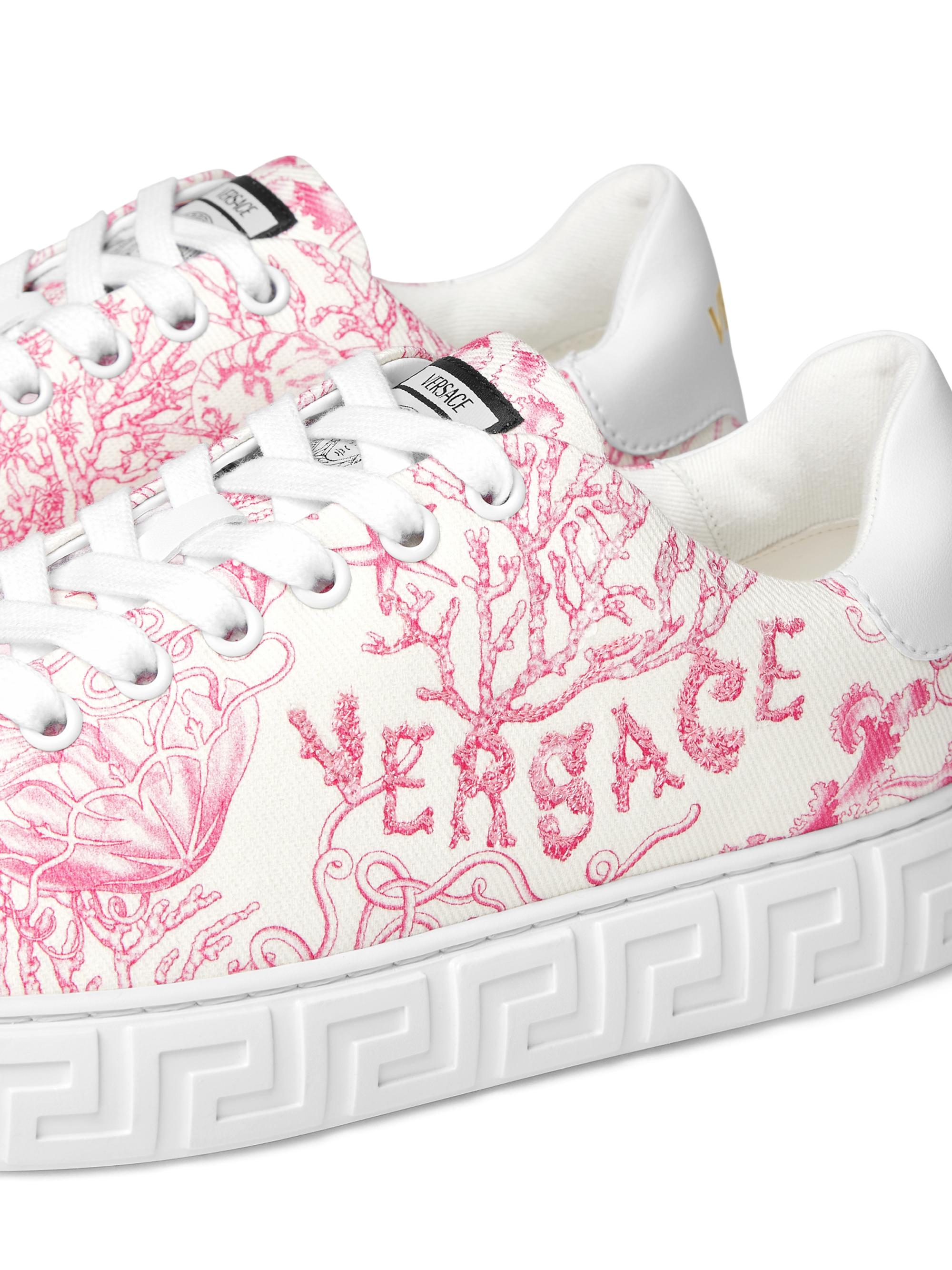 Versace Logo Floral Jacquard Sneakers | Saks Fifth Avenue