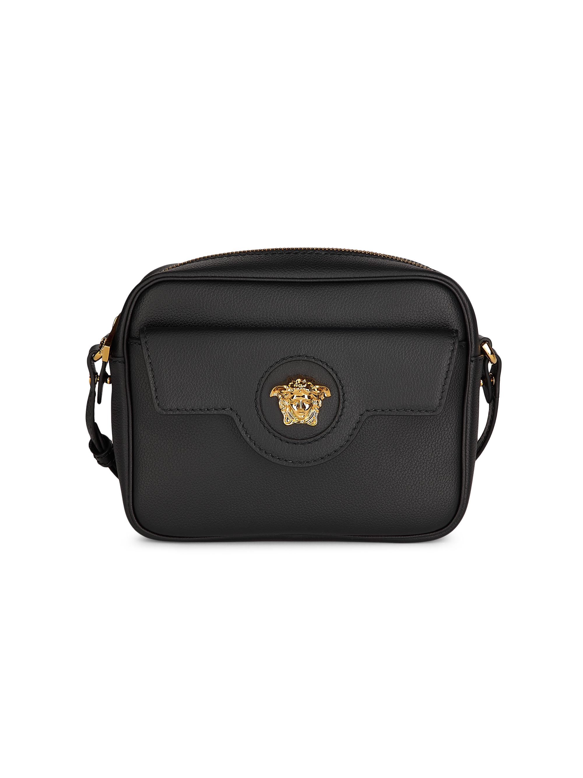 Versace Medusa Leather Camera Shoulder Bag | Saks Fifth Avenue
