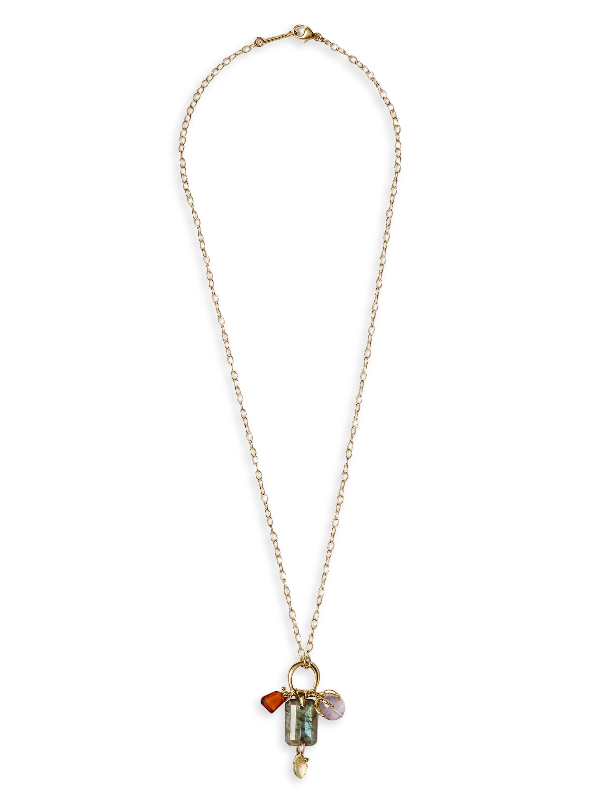 Chan Luu Women's 18K-Gold-Plated & Multi-Stone Cable Chain Pendant Necklace