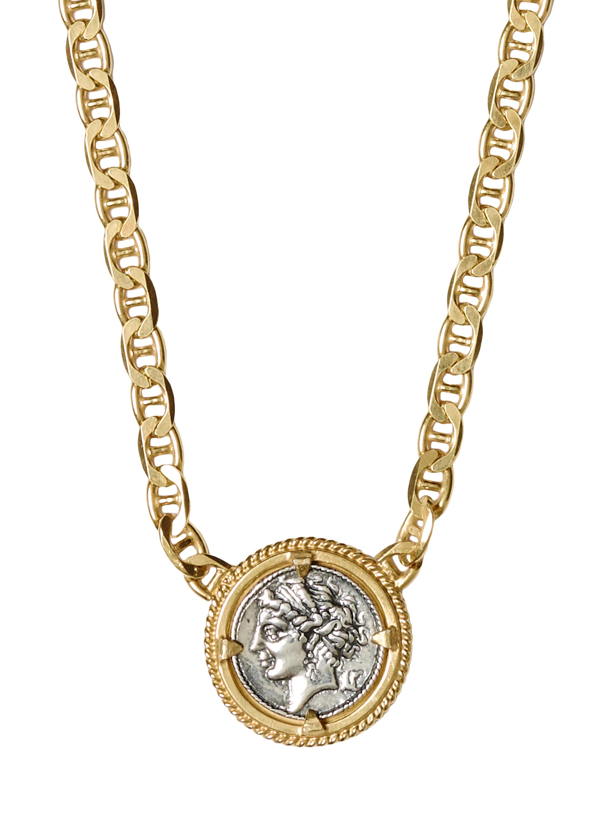 Chan Luu 18K-Gold-Plated & Sterling Silver Coin Necklace | Saks