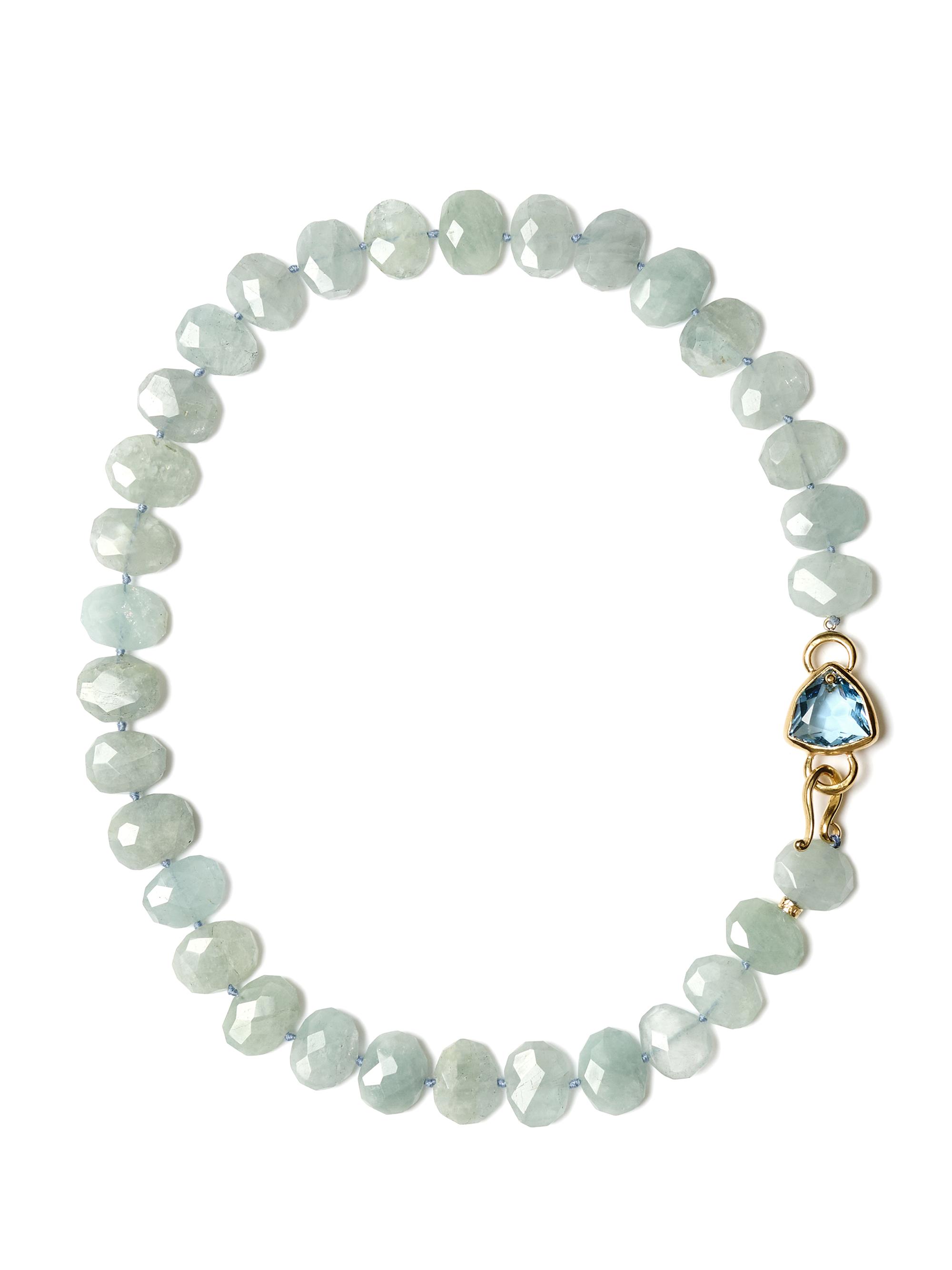 Chan Luu Women's 18K-Gold-Plated, Crystal & Aquamarine Beaded Necklace - Aquamarine