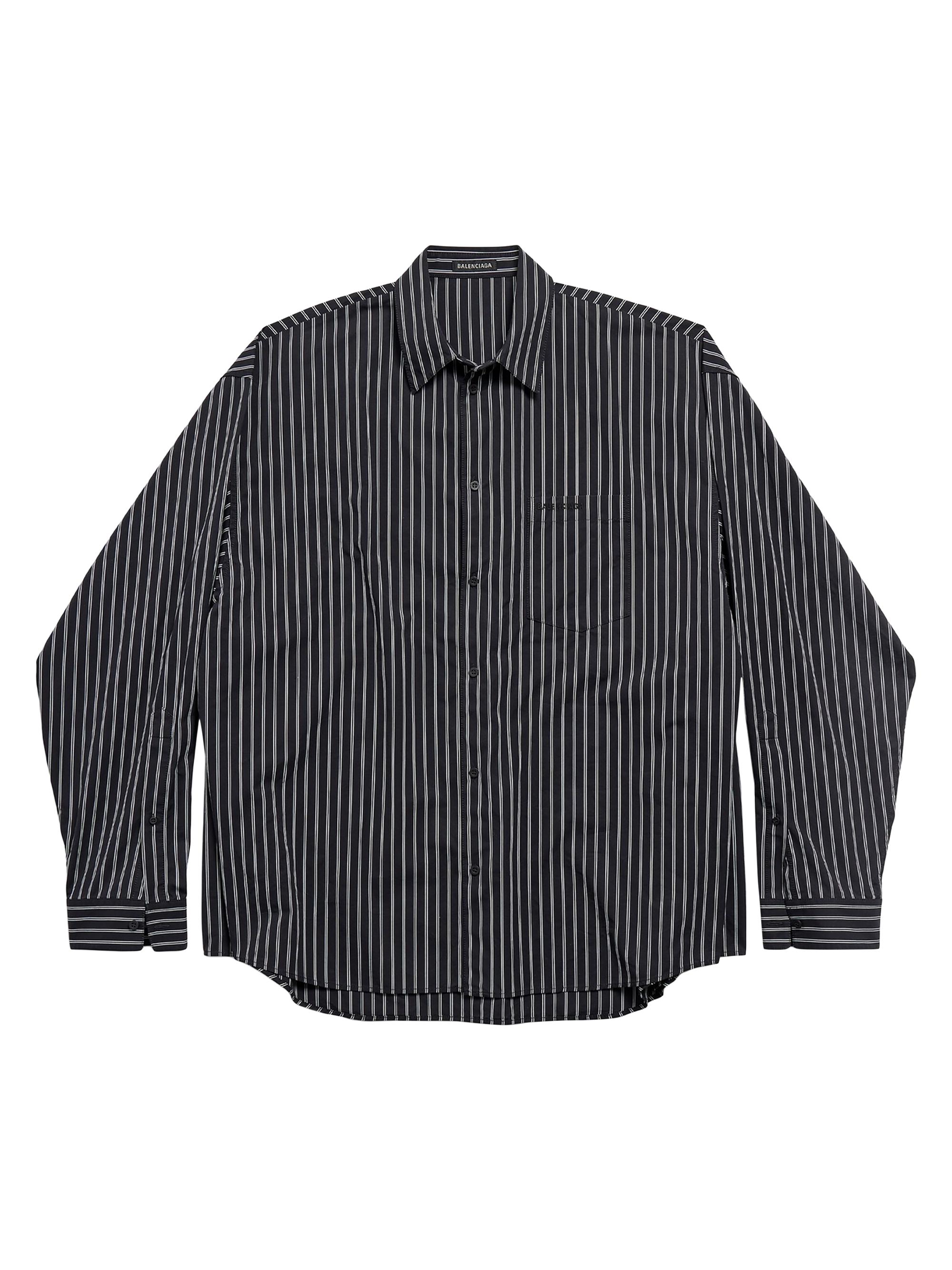 Balenciaga Men's Flatground Shirt - Black White