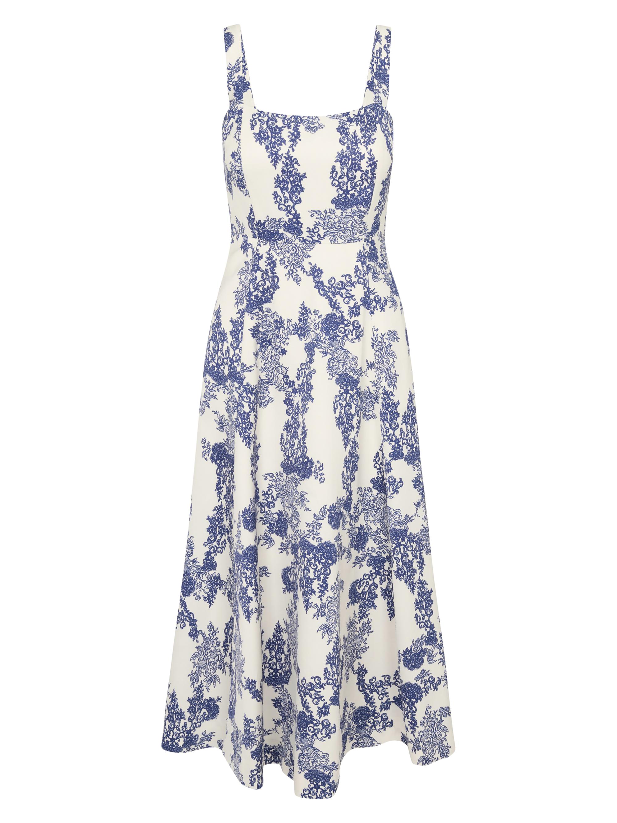 Rebecca Taylor Women's Lena Shine Toile Midi-Dress -  Toile Combo