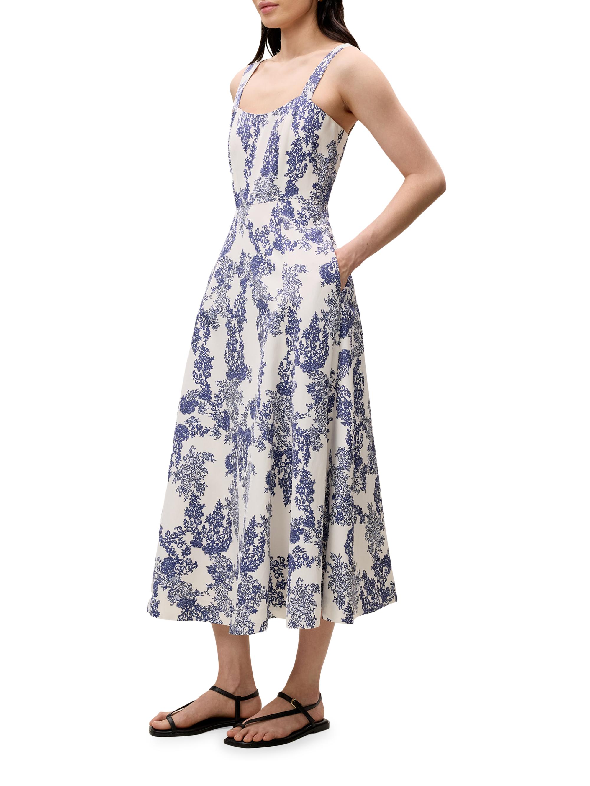 Rebecca Taylor | Women's Lena Shine Dress in Ivory Toile Combo, Size 4 US
