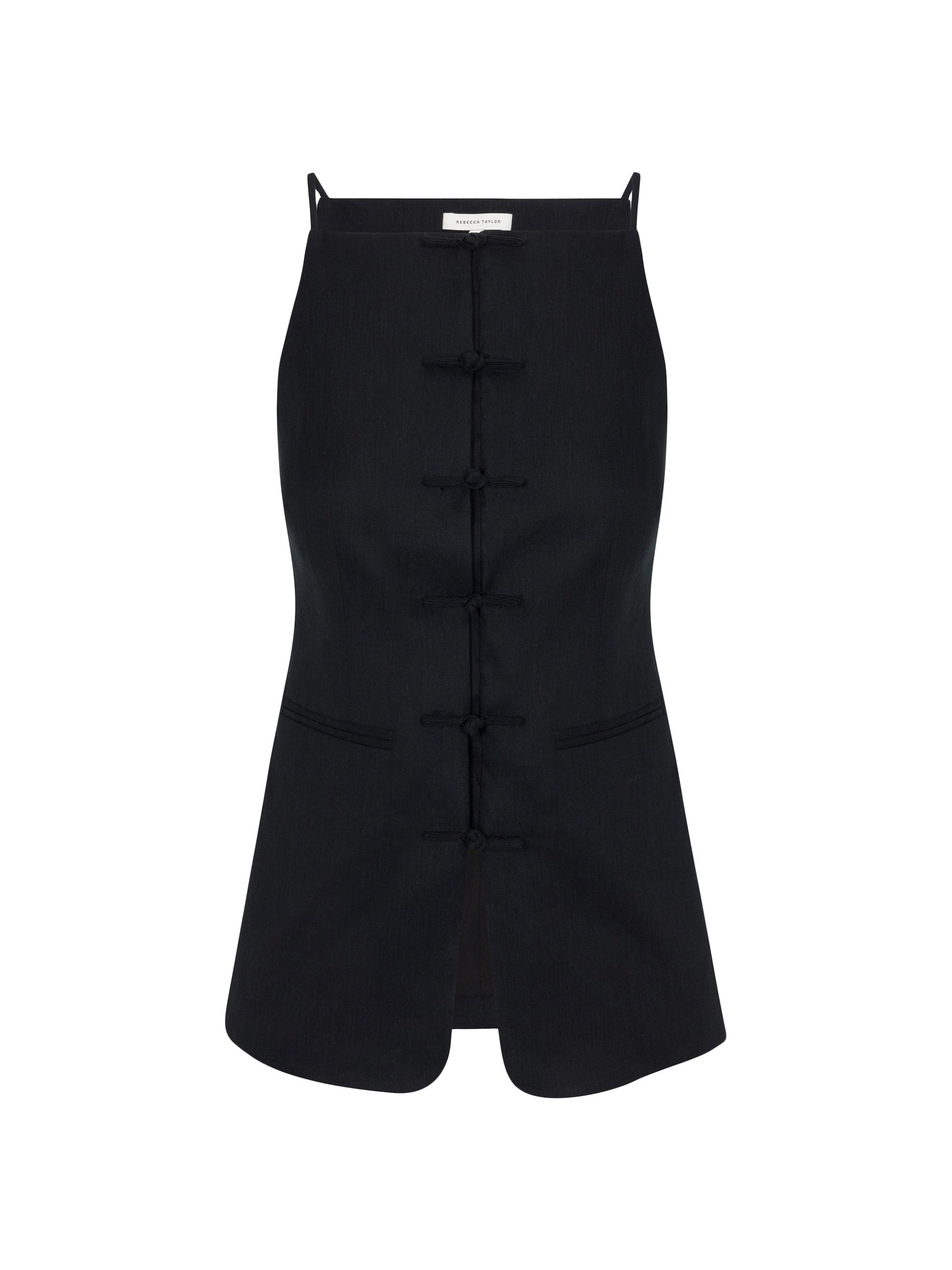 Rebecca Taylor Women's Beatrice Sleeveless Stretch Linen-Blend Top - Black